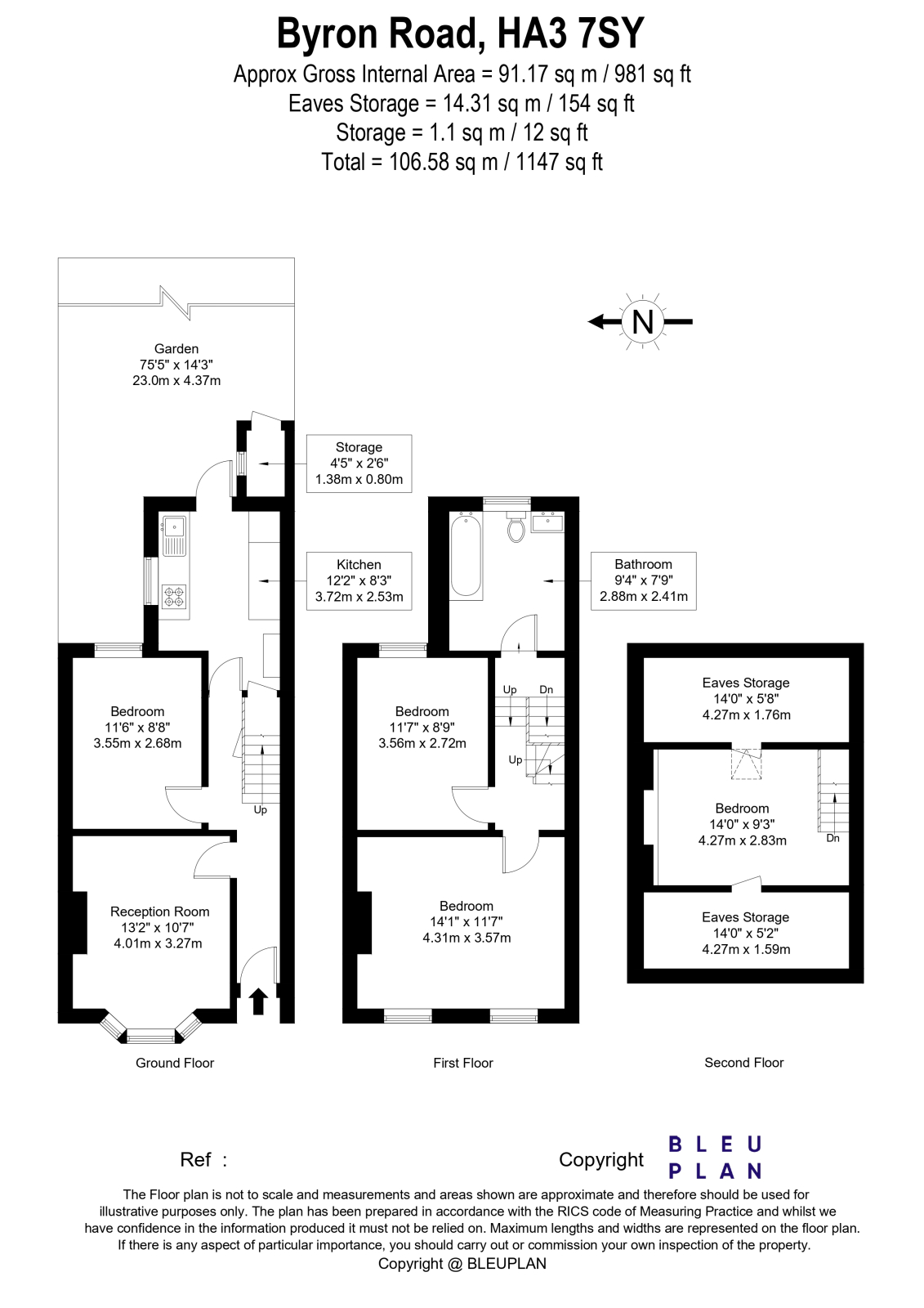 65 Byron Road, Harrow Wealdstone floorplan