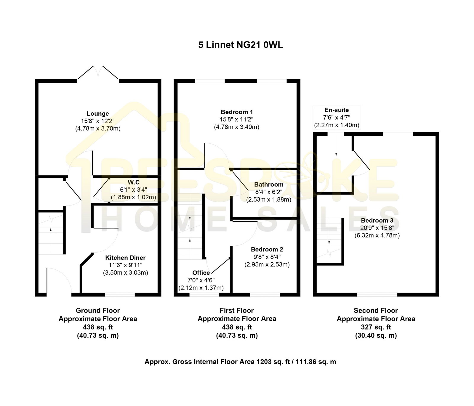 5, Linnet Drive, Mansfield floorplan