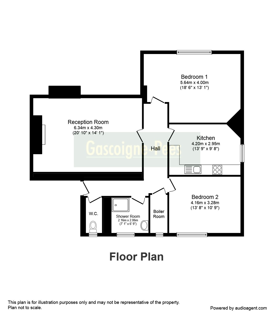 2 Bedrooms Flat to rent in Guildown Road, Guildford GU2