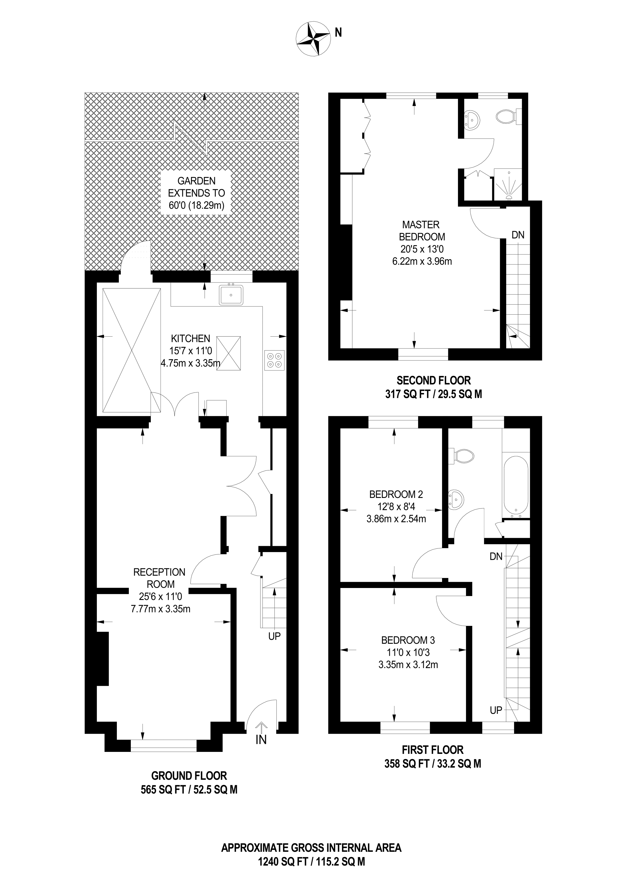 3 Bedrooms Terraced house to rent in Ashlone Road, West Putney, London SW15