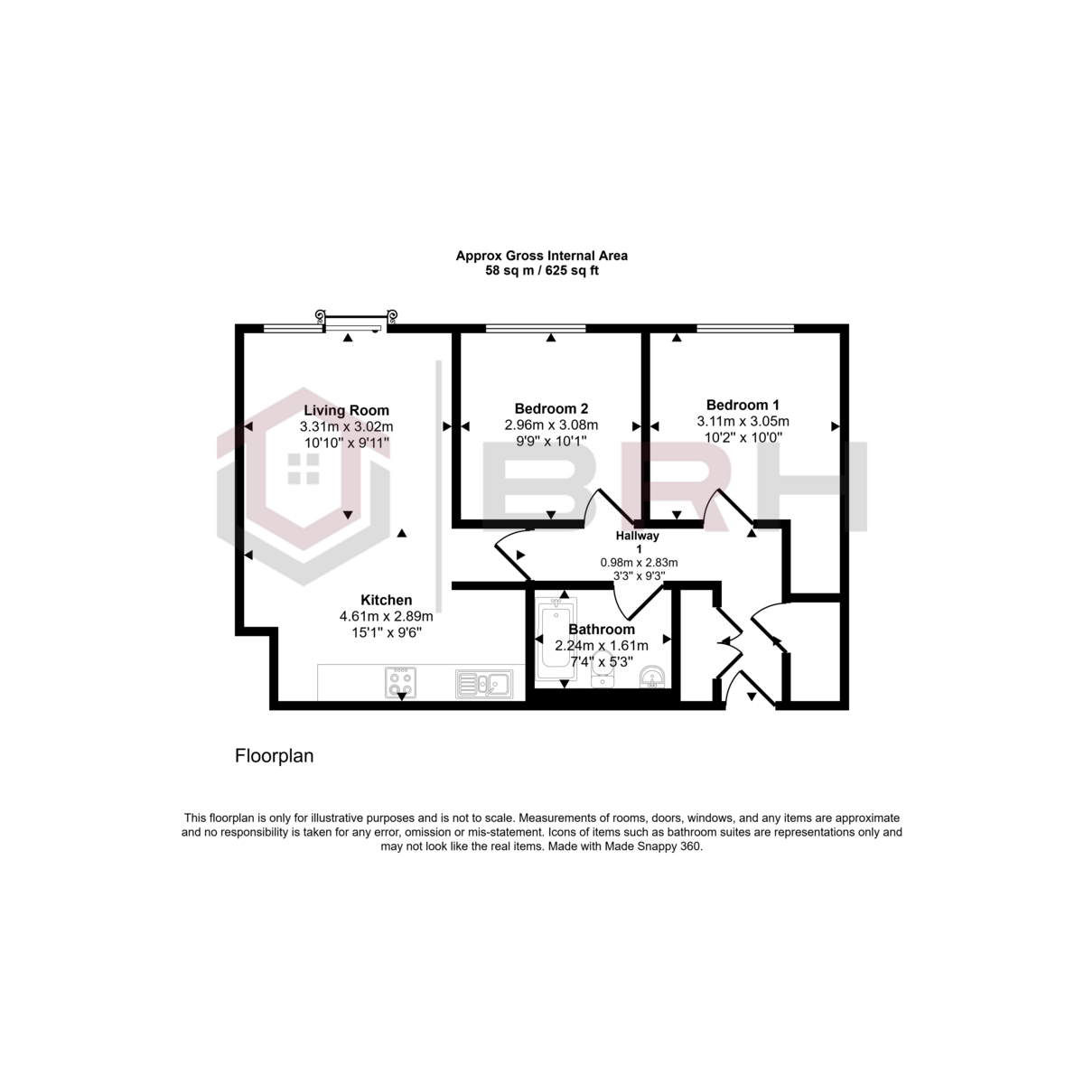 56, Regency Court, Sheffield floorplan