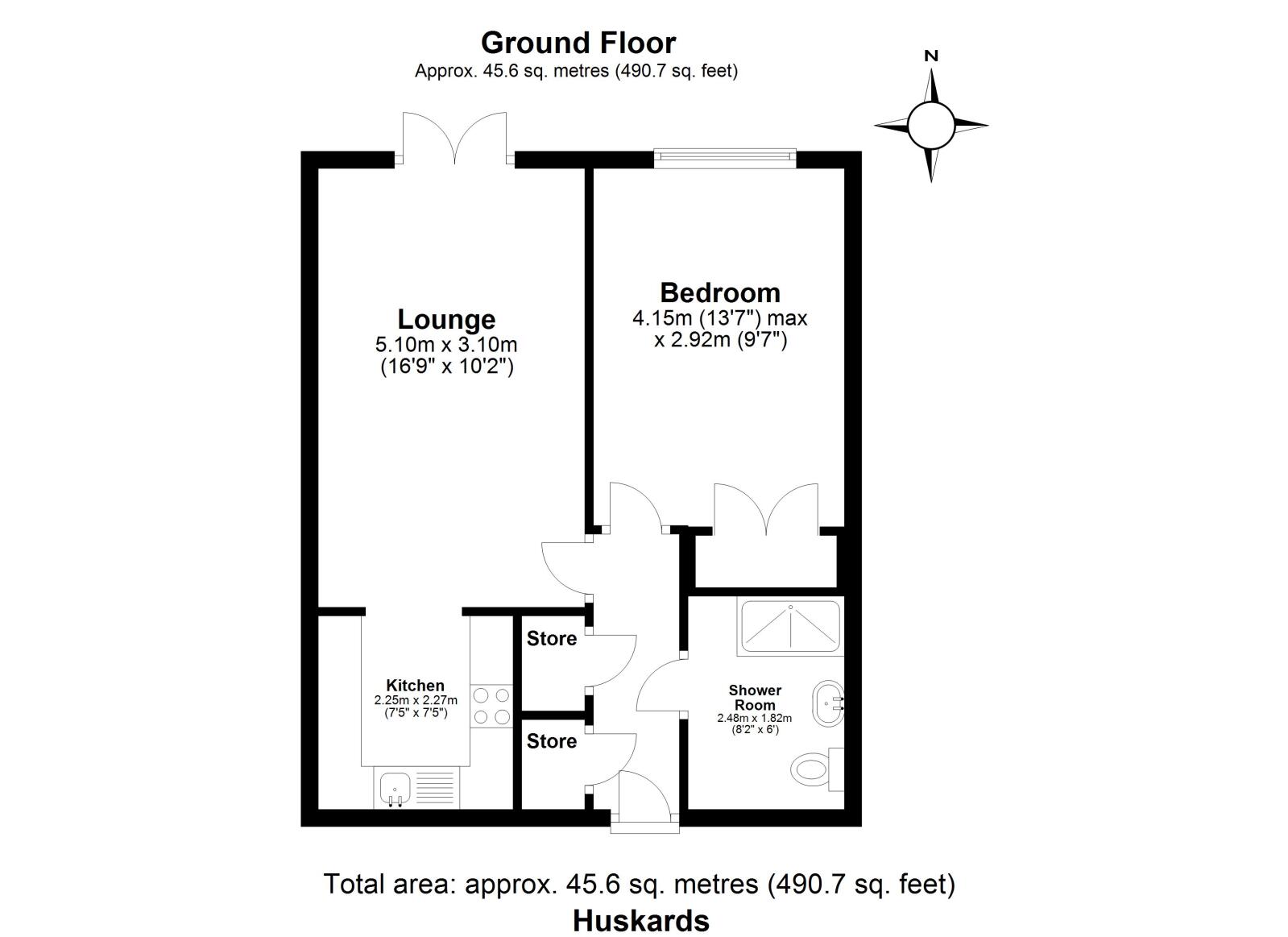 1, Huskards, Upminster floorplan