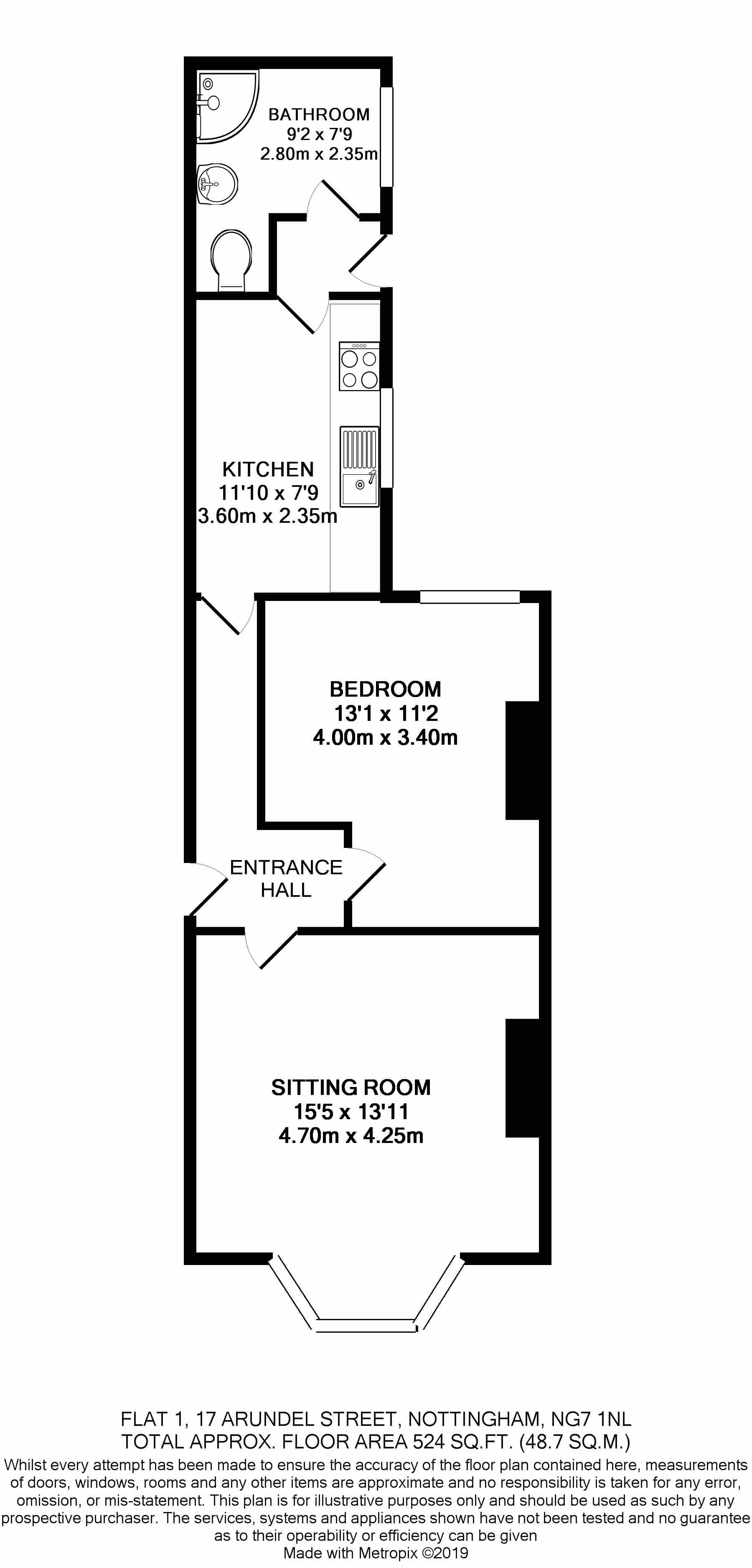 Arundel street, Lenton floorplan