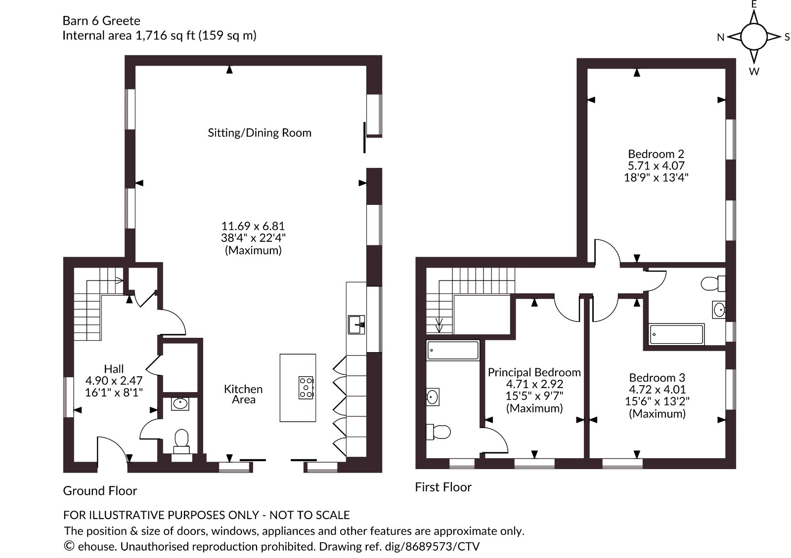 Barn 6 Greete, Shropshire floorplan