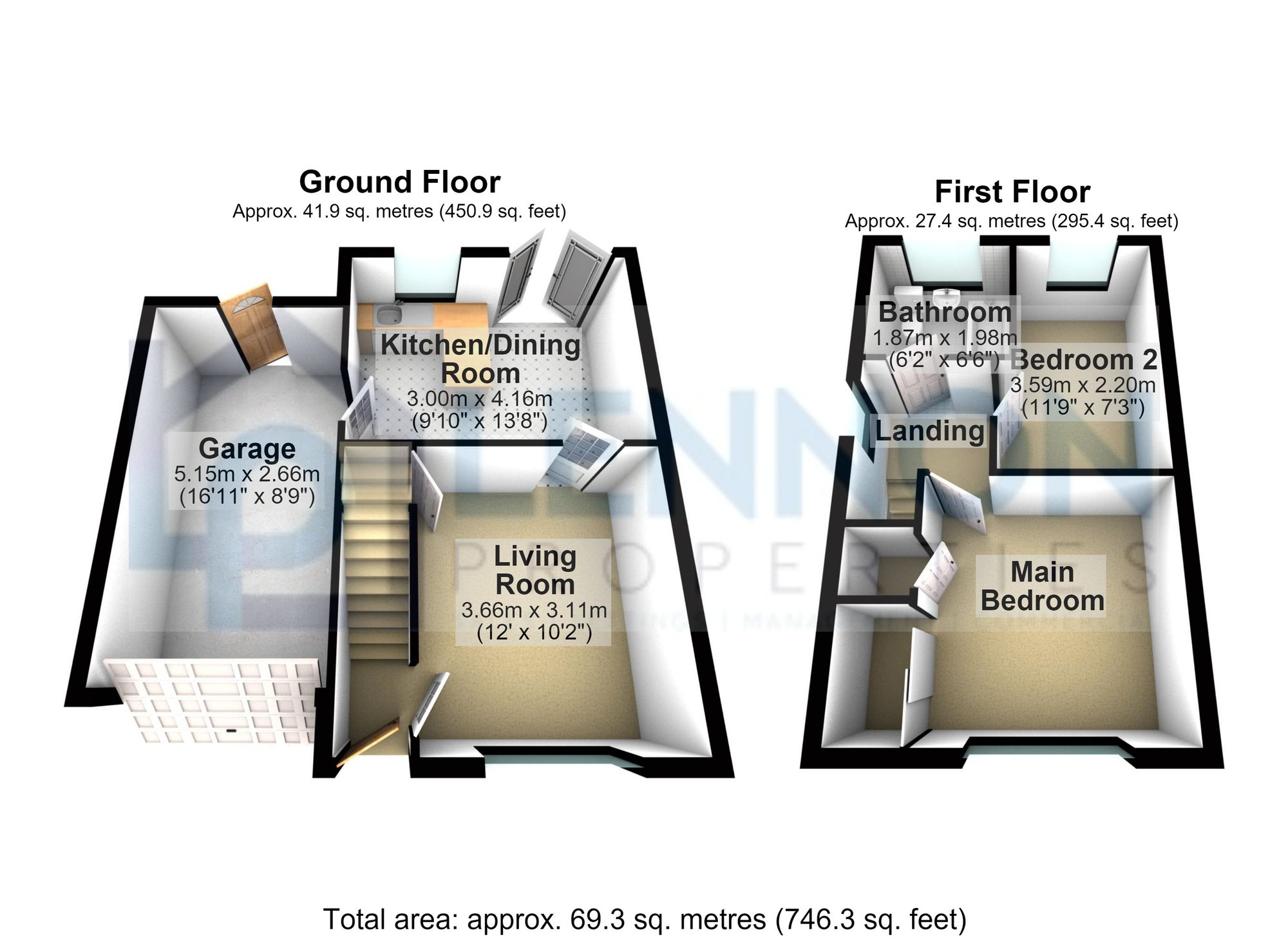 12 East Pastures, Ashington floorplan