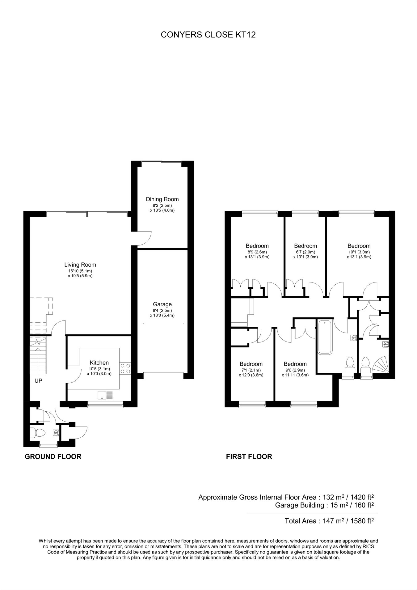 49, Conyers Close, Hersham Village floorplan
