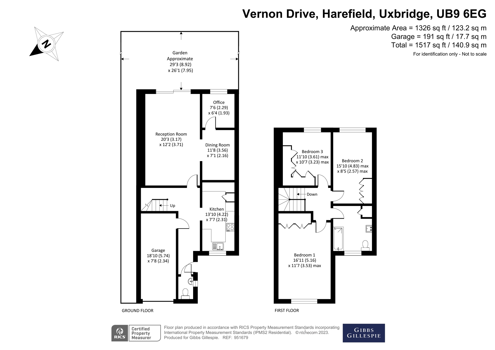 1F, Vernon Drive, Uxbridge floorplan