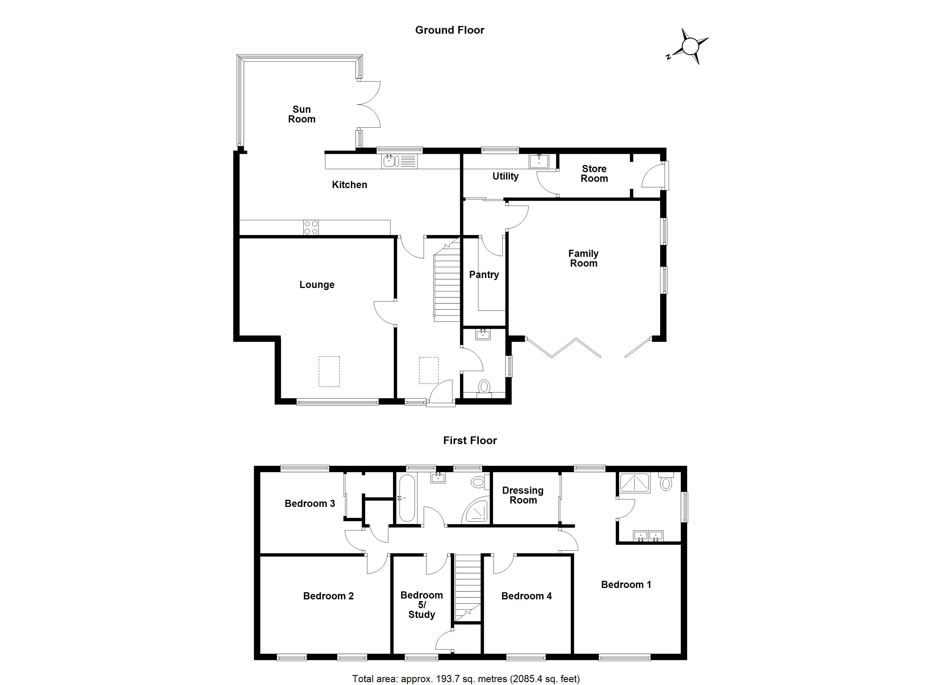 5, Fir Close, Hertfordshire floorplan
