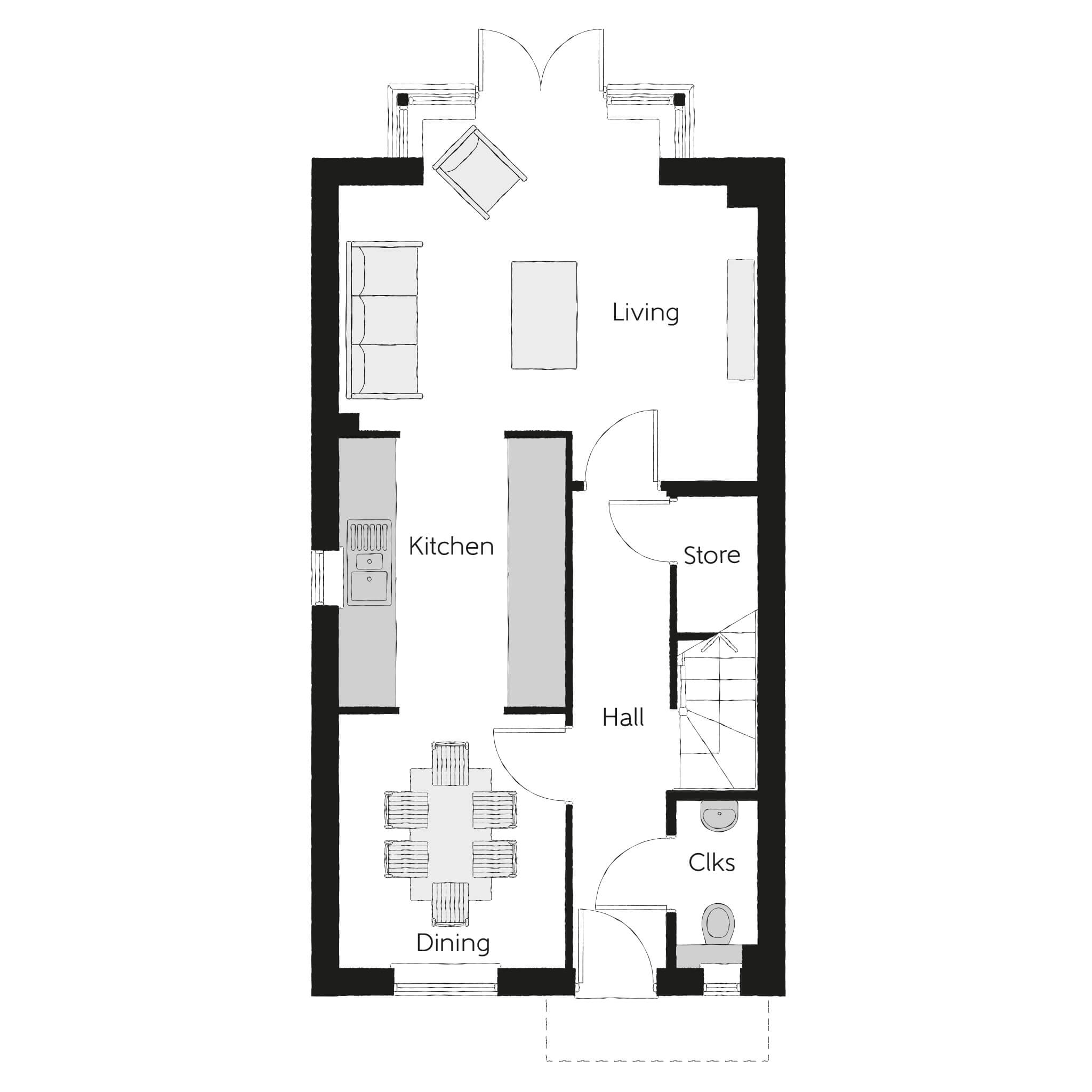 147, Hempsted Lane, Hempsted, Gloucester floorplan