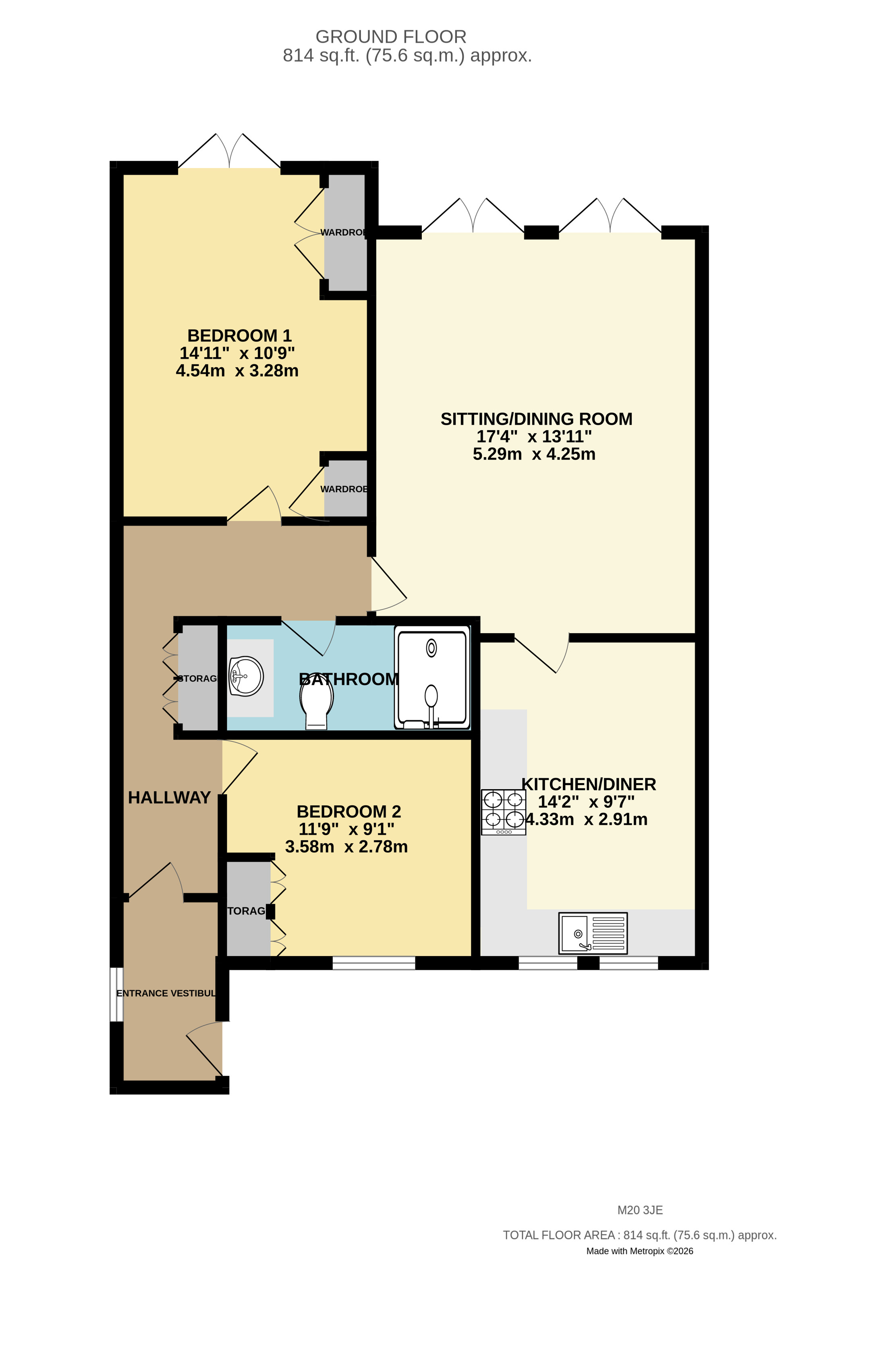 Palatine Road, Manchester floorplan