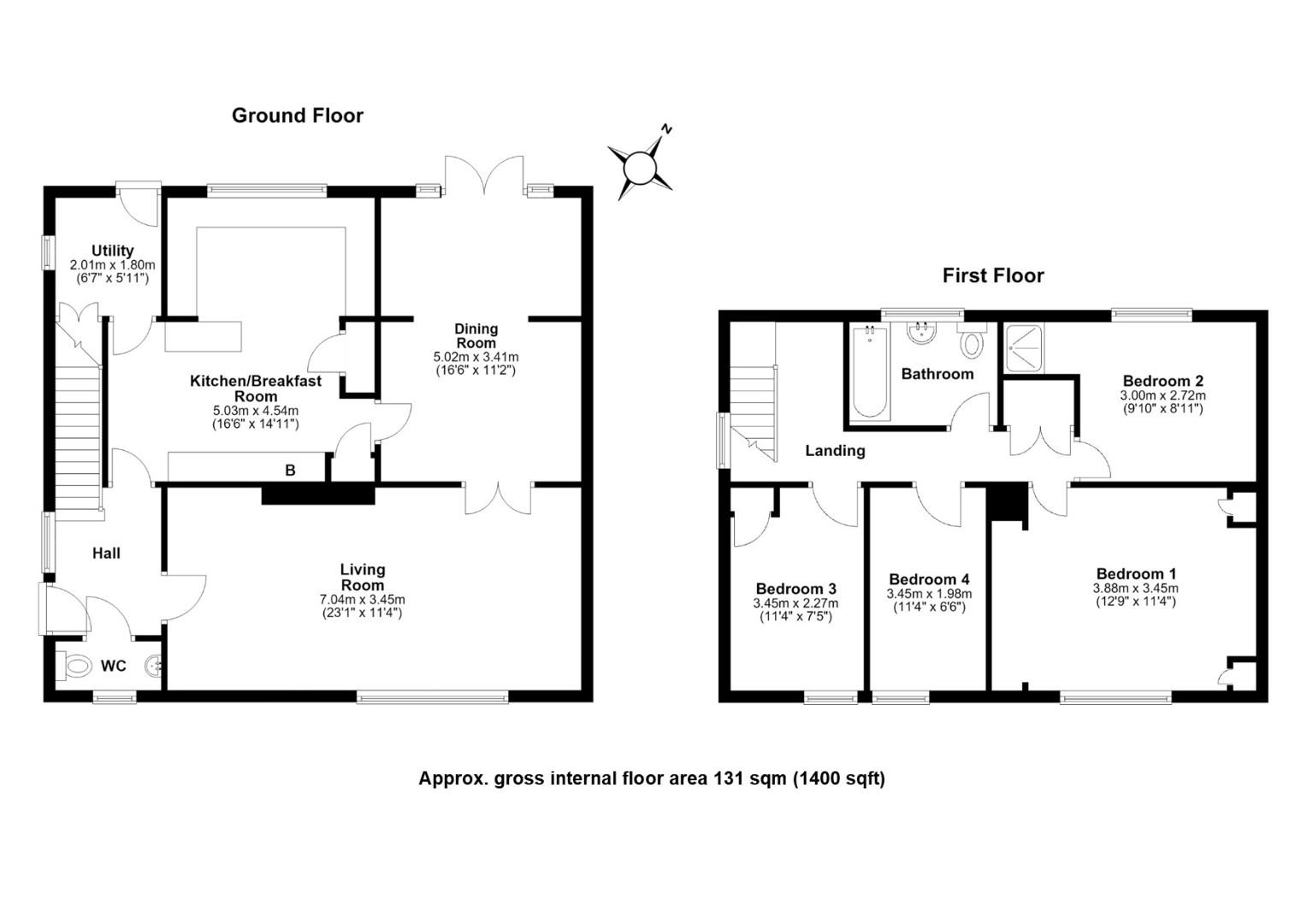 25, Westlands, Comberton, Cambridge floorplan