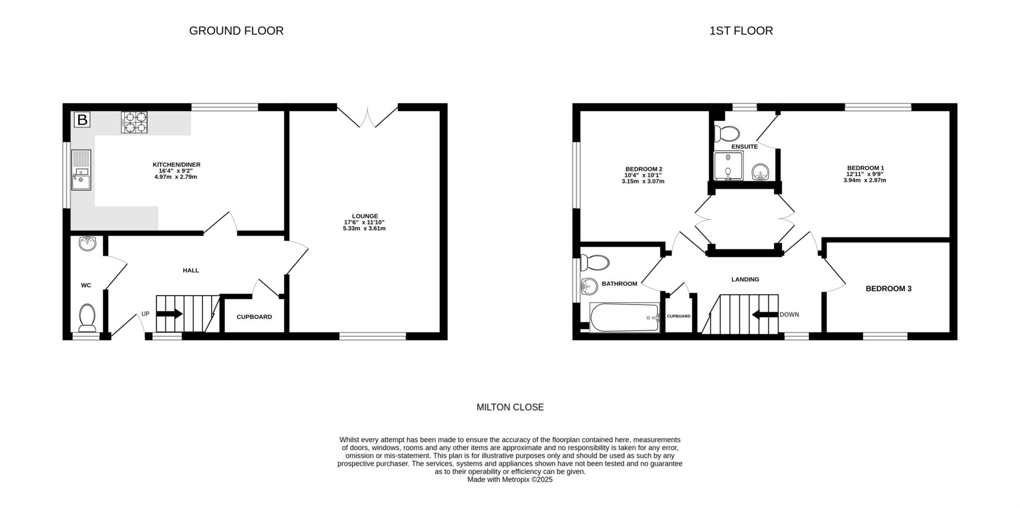 1, Milton Close, Exmouth floorplan