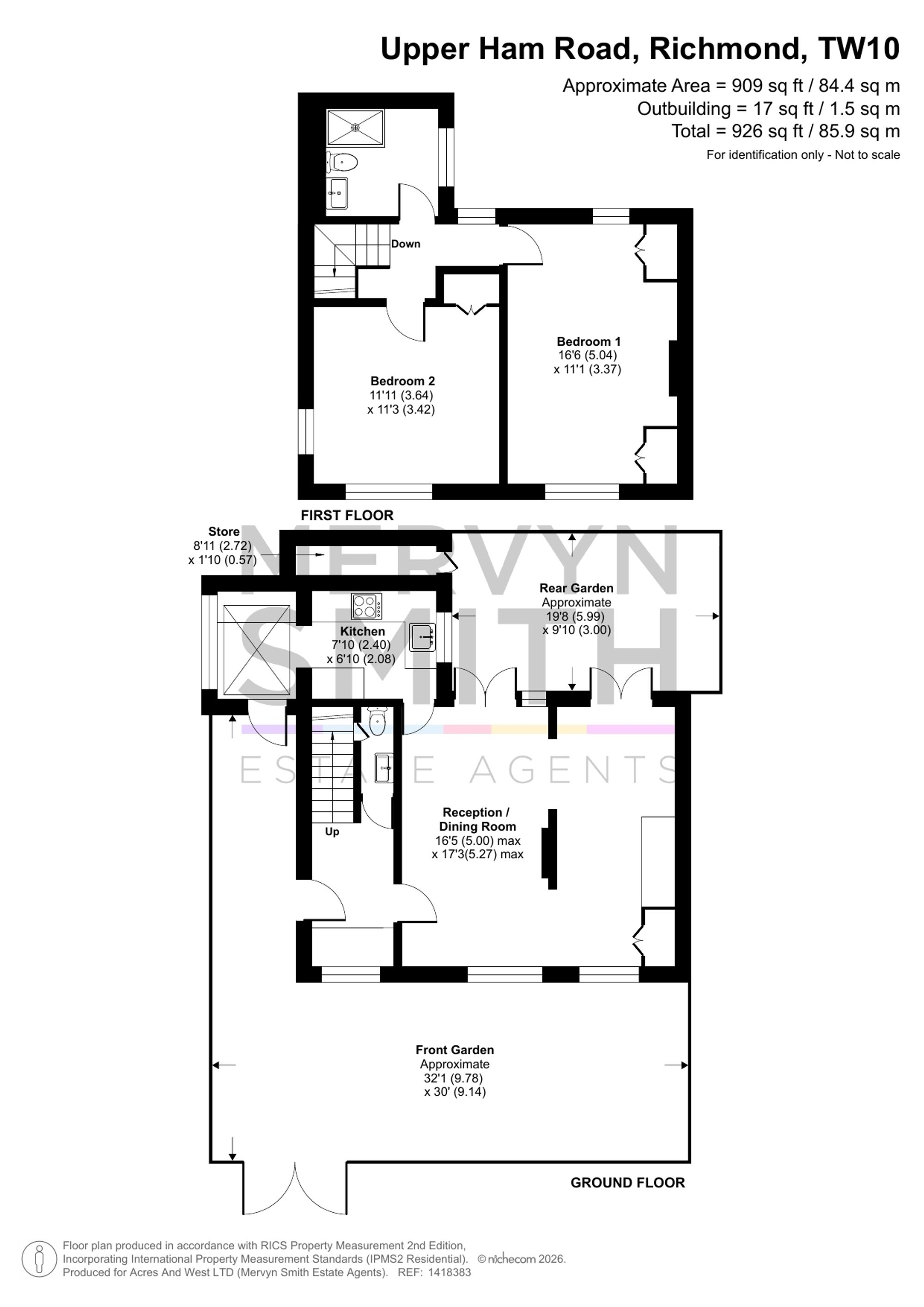 Camilla Cottage Upper Ham Road, Richmond floorplan