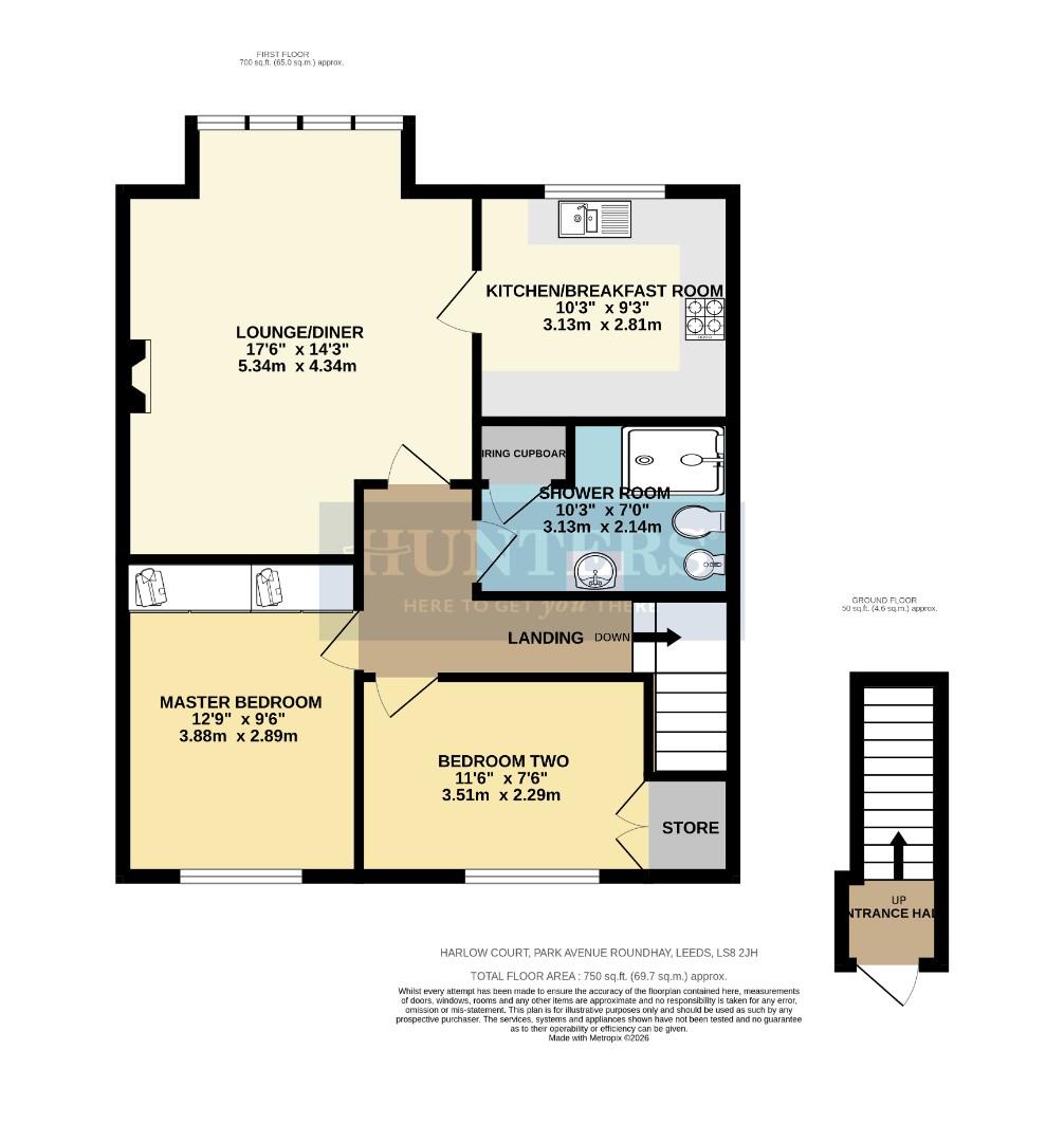 Flat 3, Harlow Court, Roundhay floorplan