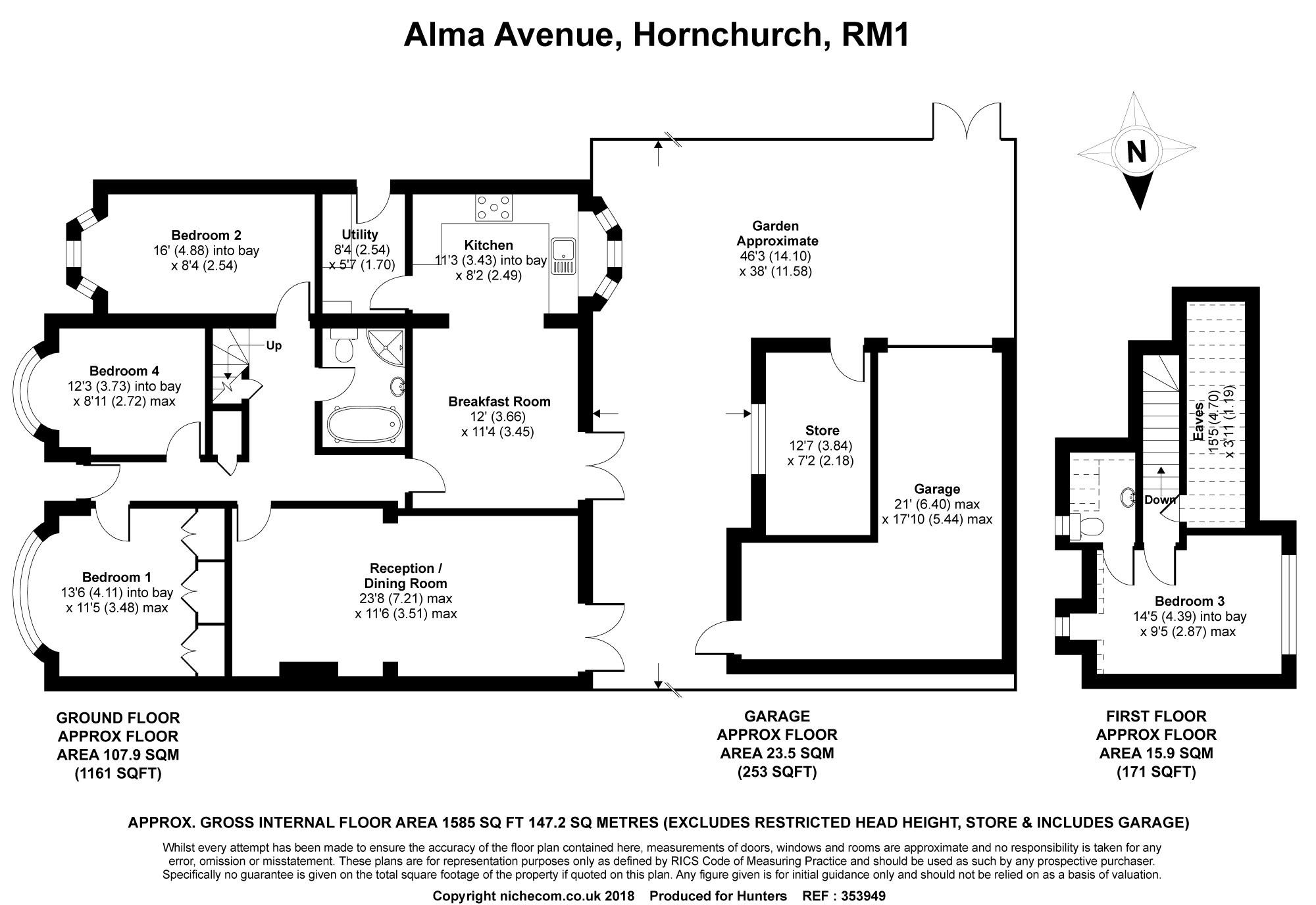 4 Bedrooms Semi-detached house for sale in Alma Avenue, Hornchurch RM12