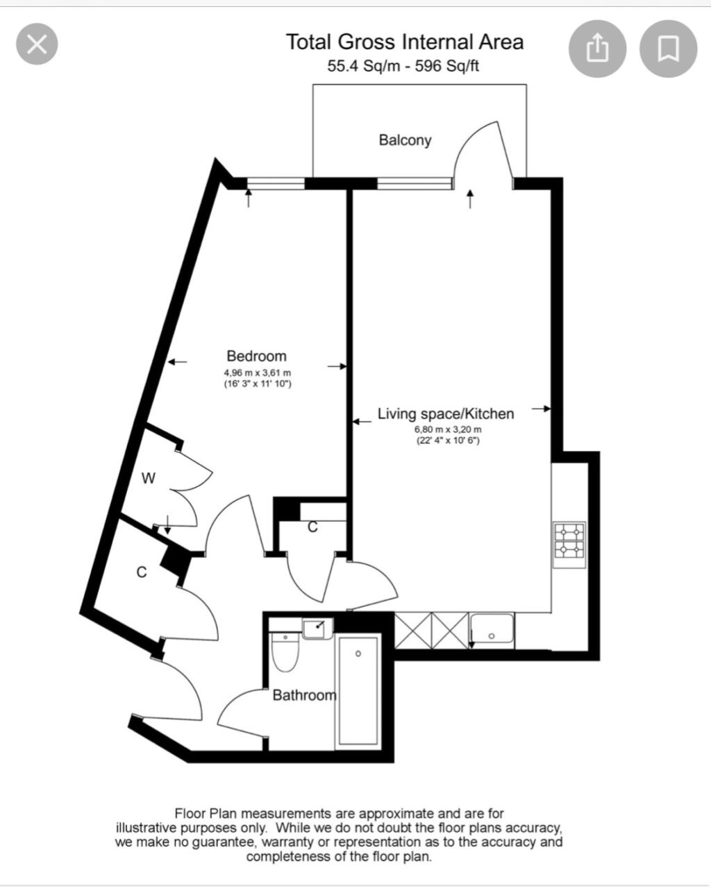 Flat 10, Castleton House, London floorplan