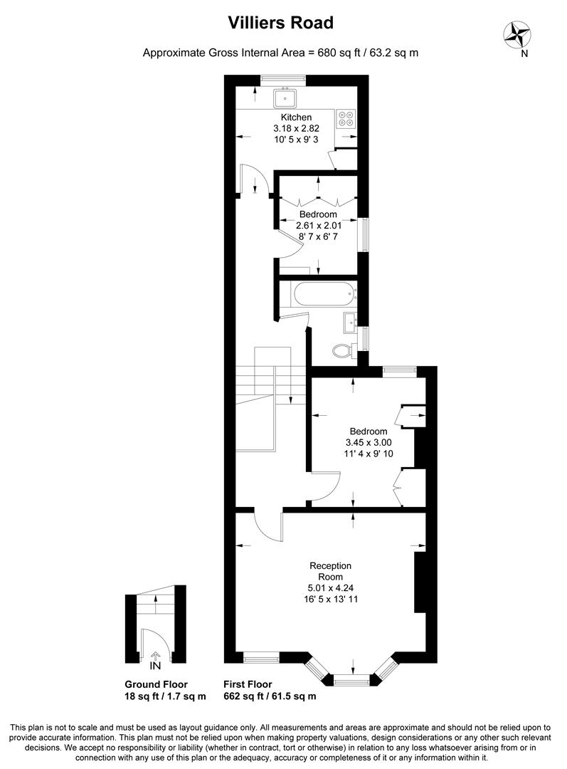 79a, Villiers Road, London floorplan