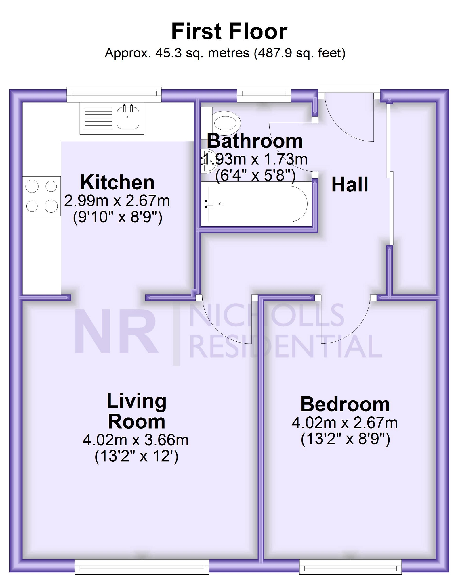 45, Gatley Avenue, West Ewell floorplan