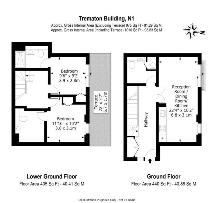 Flat 1, Trematon Building, 1, Trematon Walk, London floorplan