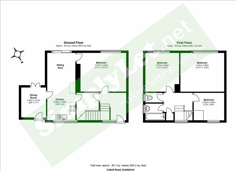 4 Bedrooms Semi-detached house to rent in Cabell Road, Guildford GU2