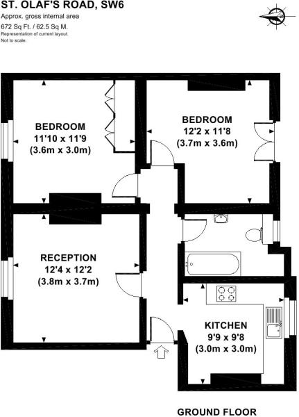 2 Bedrooms Flat to rent in St. Olaf's Road, London SW6