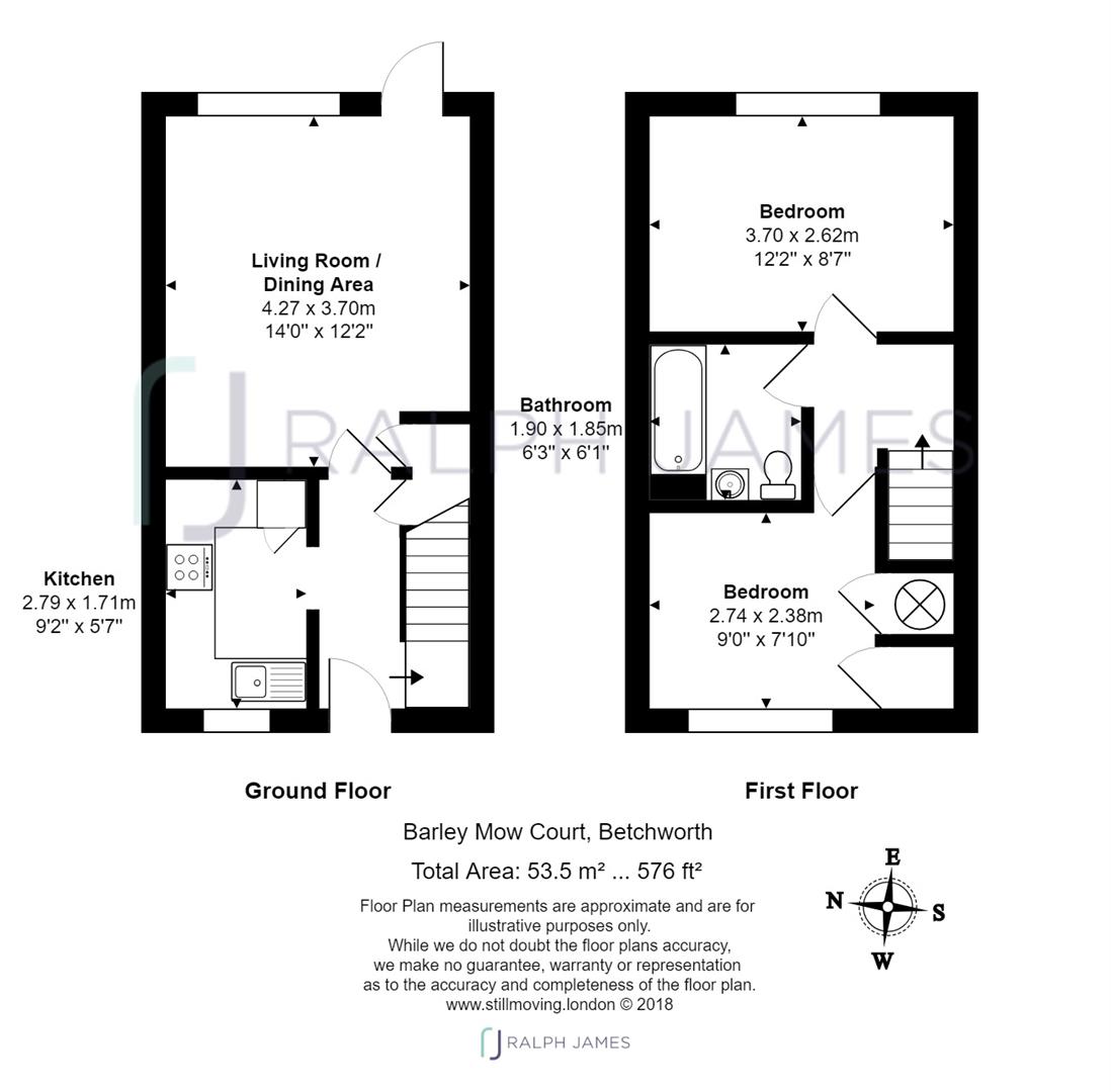 2 Bedrooms End terrace house for sale in Barleymow Court, Betchworth RH3