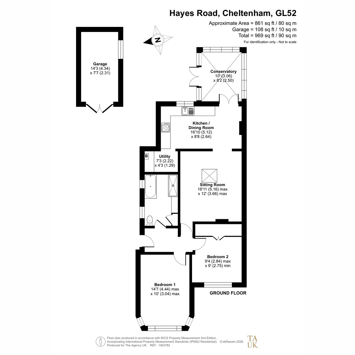 50, Hayes Road, Cheltenham floorplan
