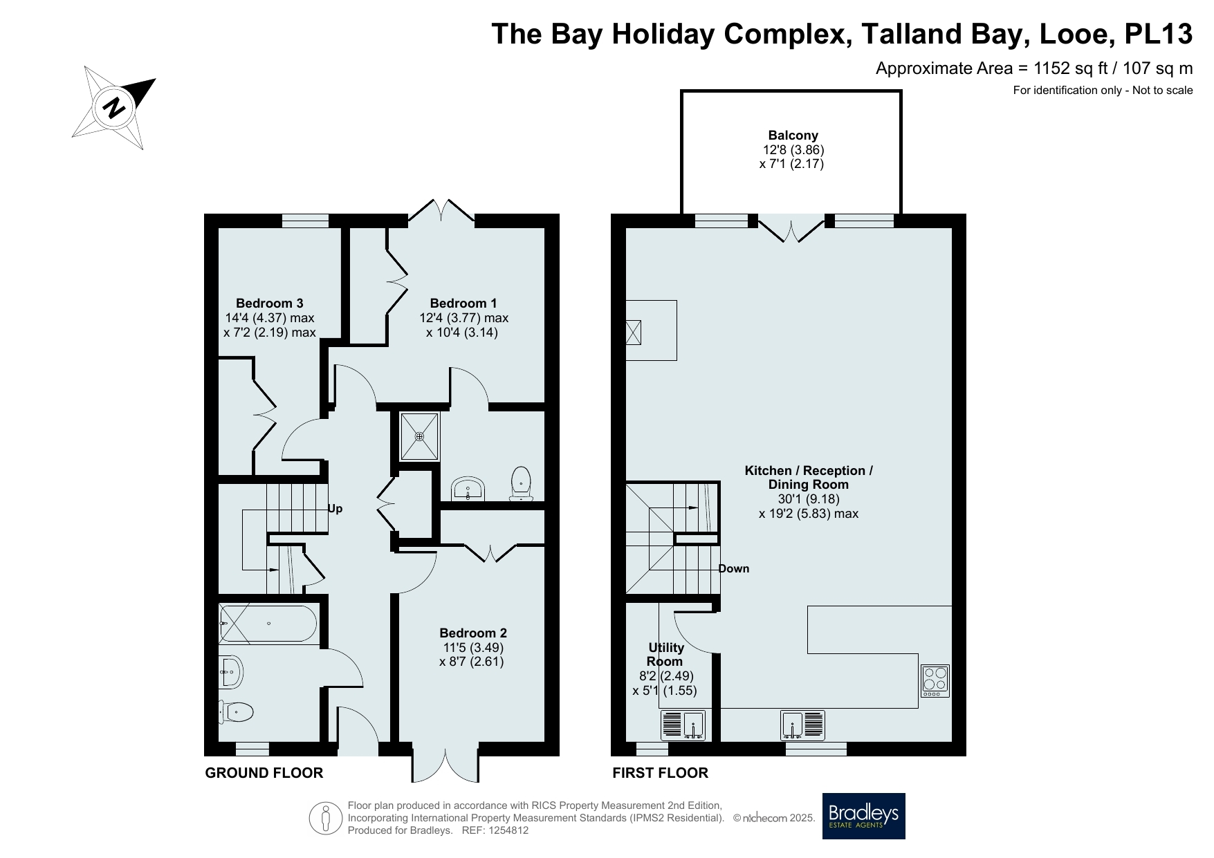 23, The Bay Holiday Complex, Looe floorplan