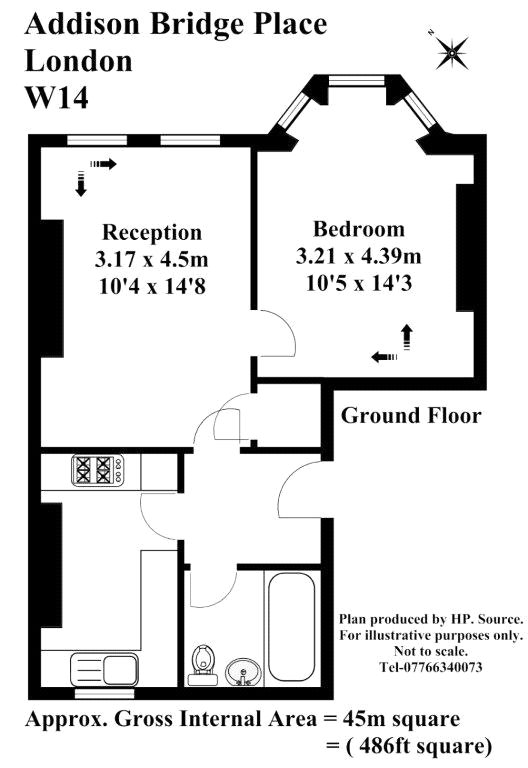 1 Bedrooms Flat to rent in Welbeck Court, Addison Bridge Place, West Kensington, London W14