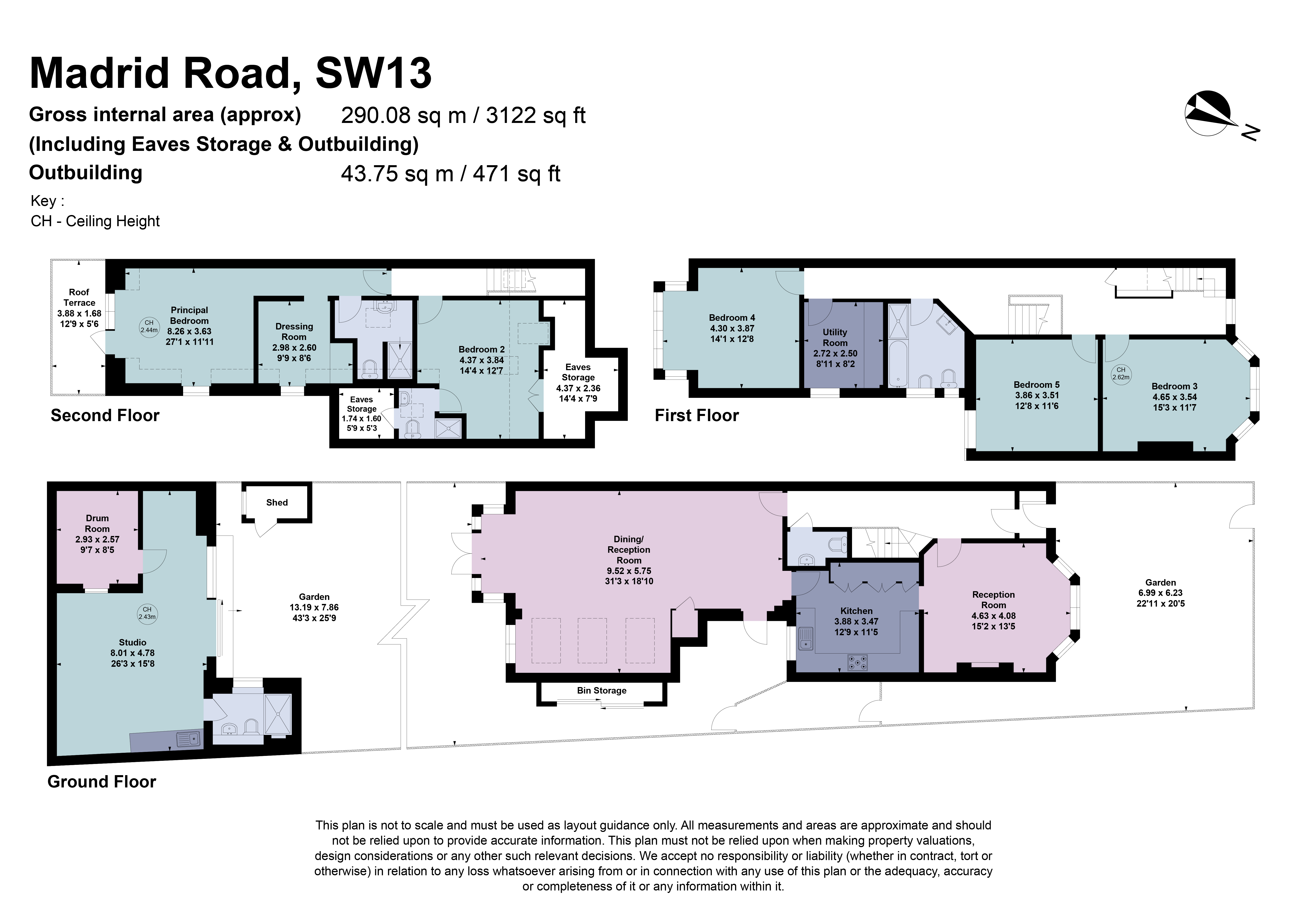 8, Madrid Road, London floorplan
