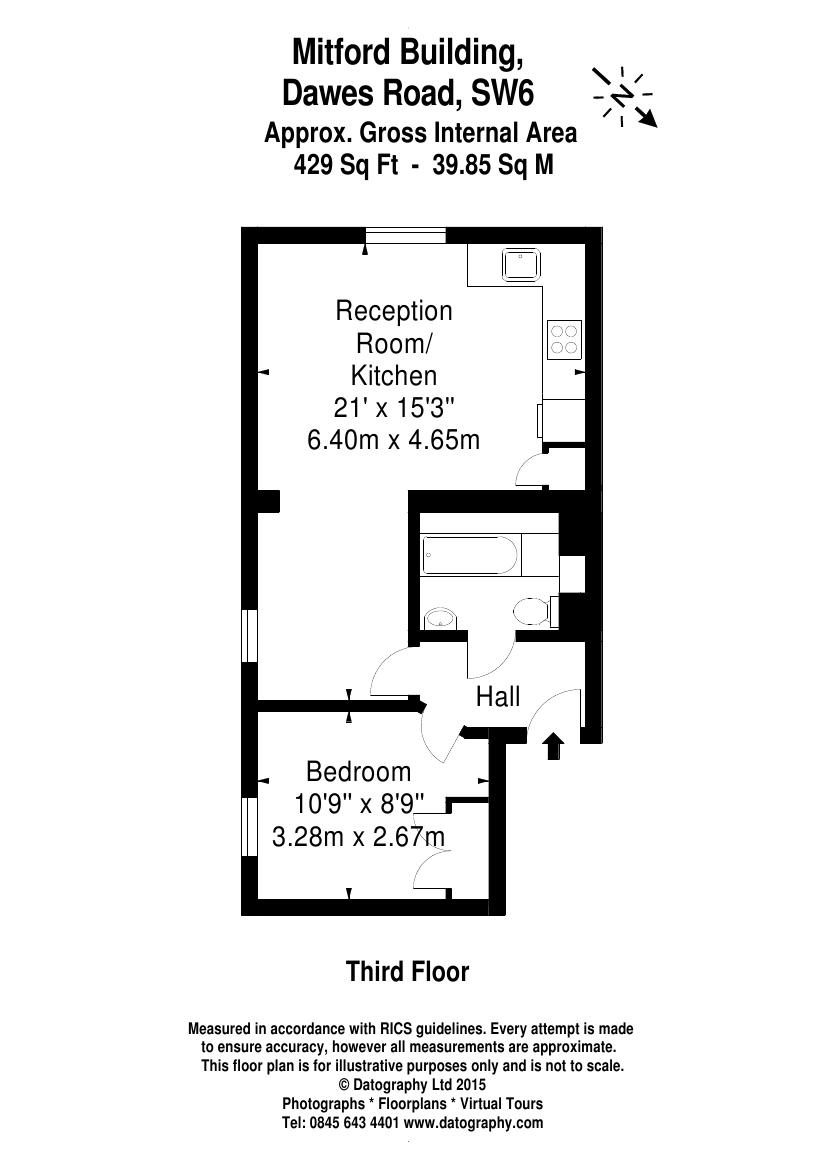 1 Bedrooms Flat to rent in Dawes Road, Fulham Broadway, London, Greater London SW6