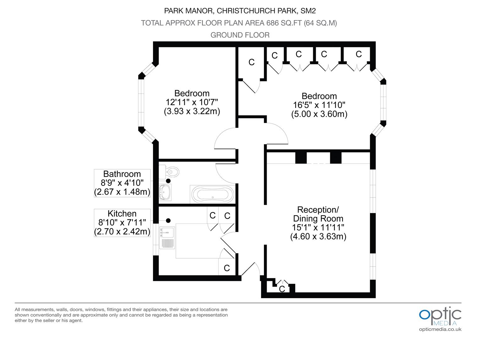 2, Park Manor, Christchurch Park, Sutton floorplan