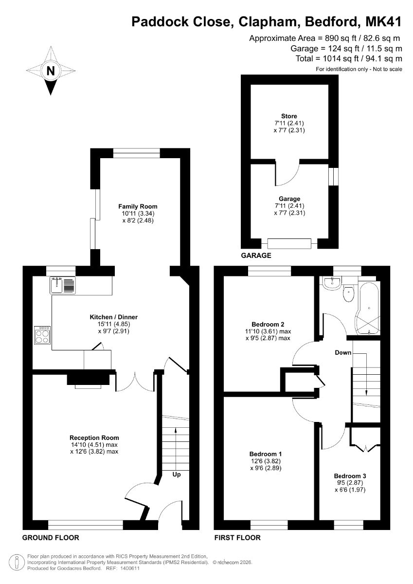 35 Paddock Close, Bedford floorplan