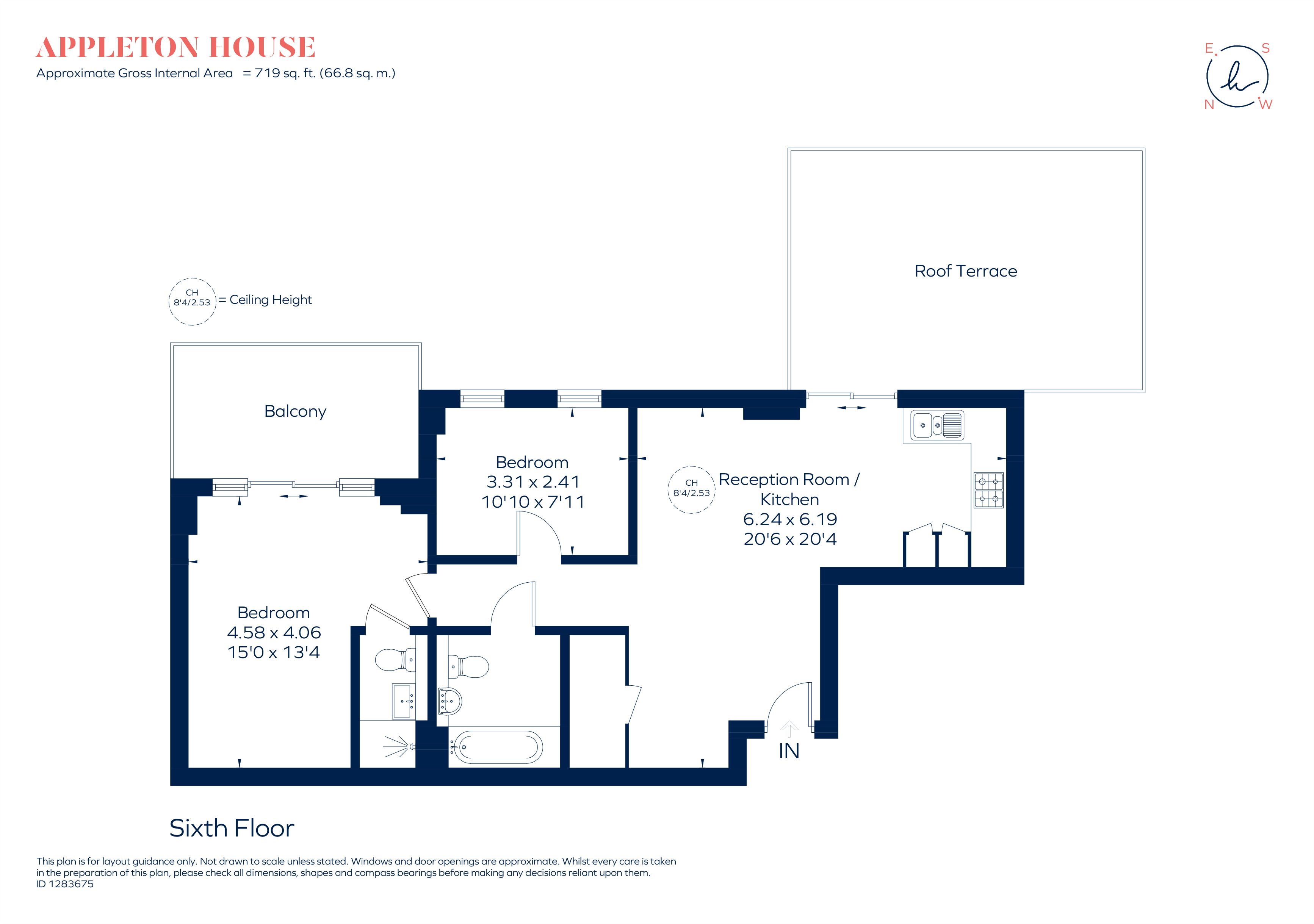 603, Appleton House, 89 Plough Lane, London floorplan