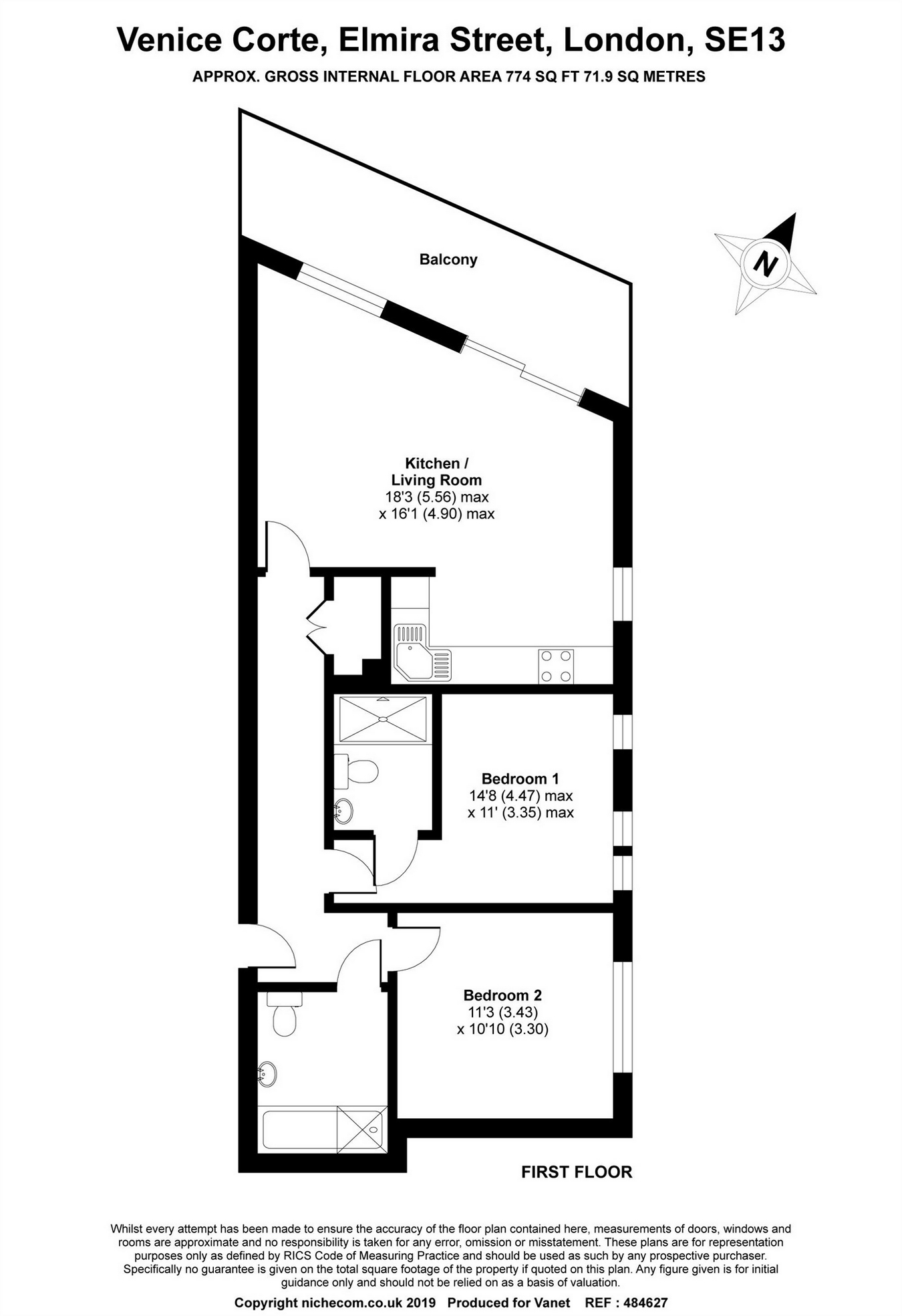 2 Bedrooms Flat for sale in Venice Corte, 2 Elmira Street, London SE13