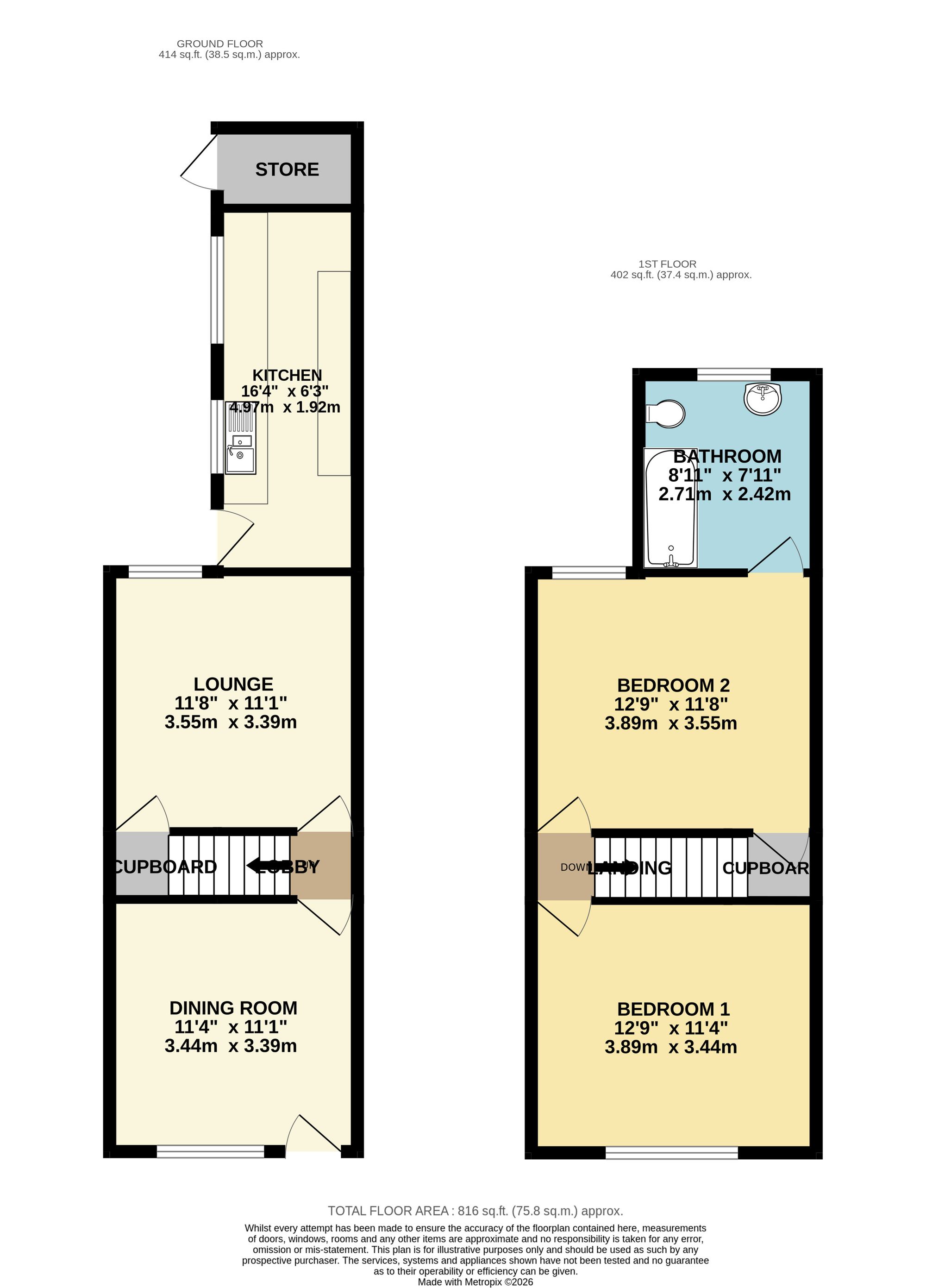 46 Garden Street, Wigston floorplan