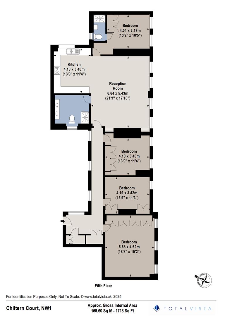 Flat 166, Chiltern Court, Baker Street, London floorplan