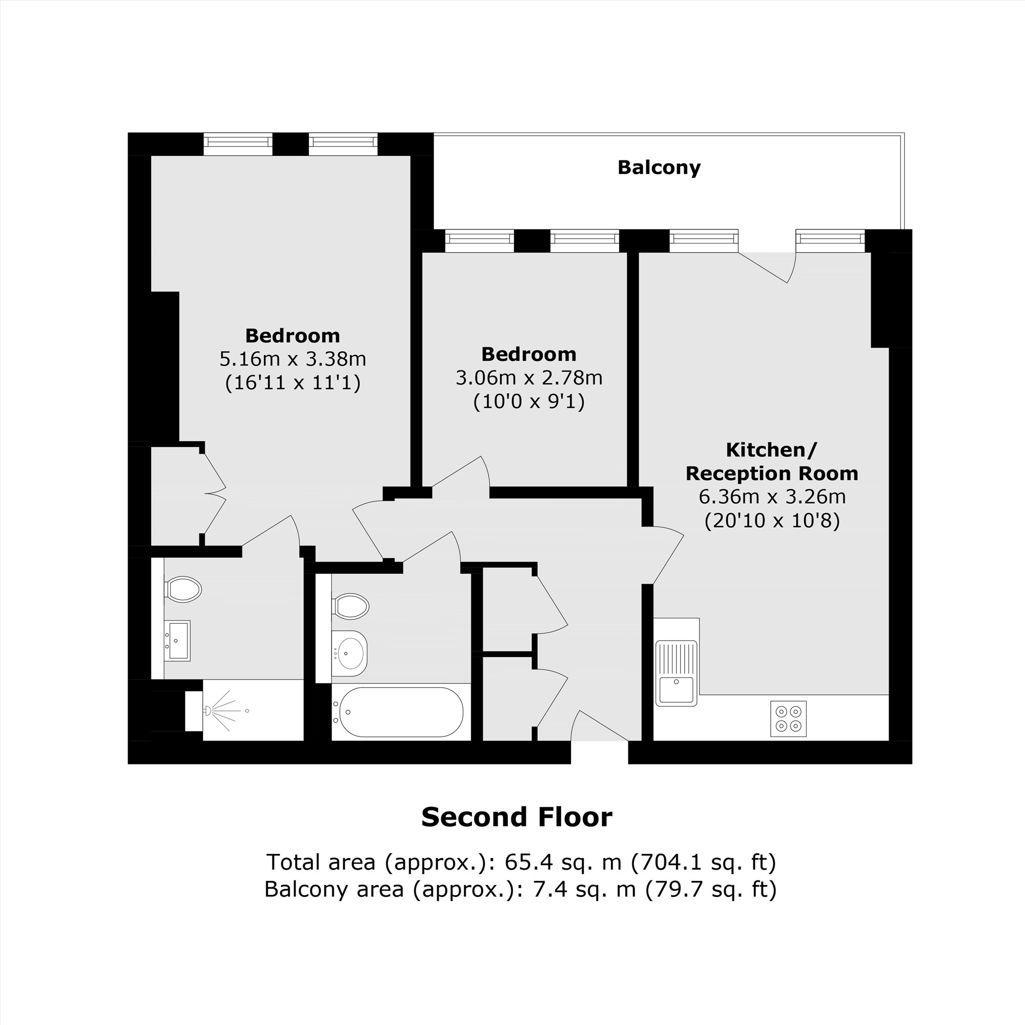 Flat 26, 130, Webber Street, London floorplan