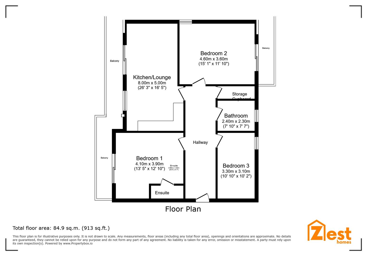 13 Bun Penny Apartments, William Street, Herne Bay floorplan