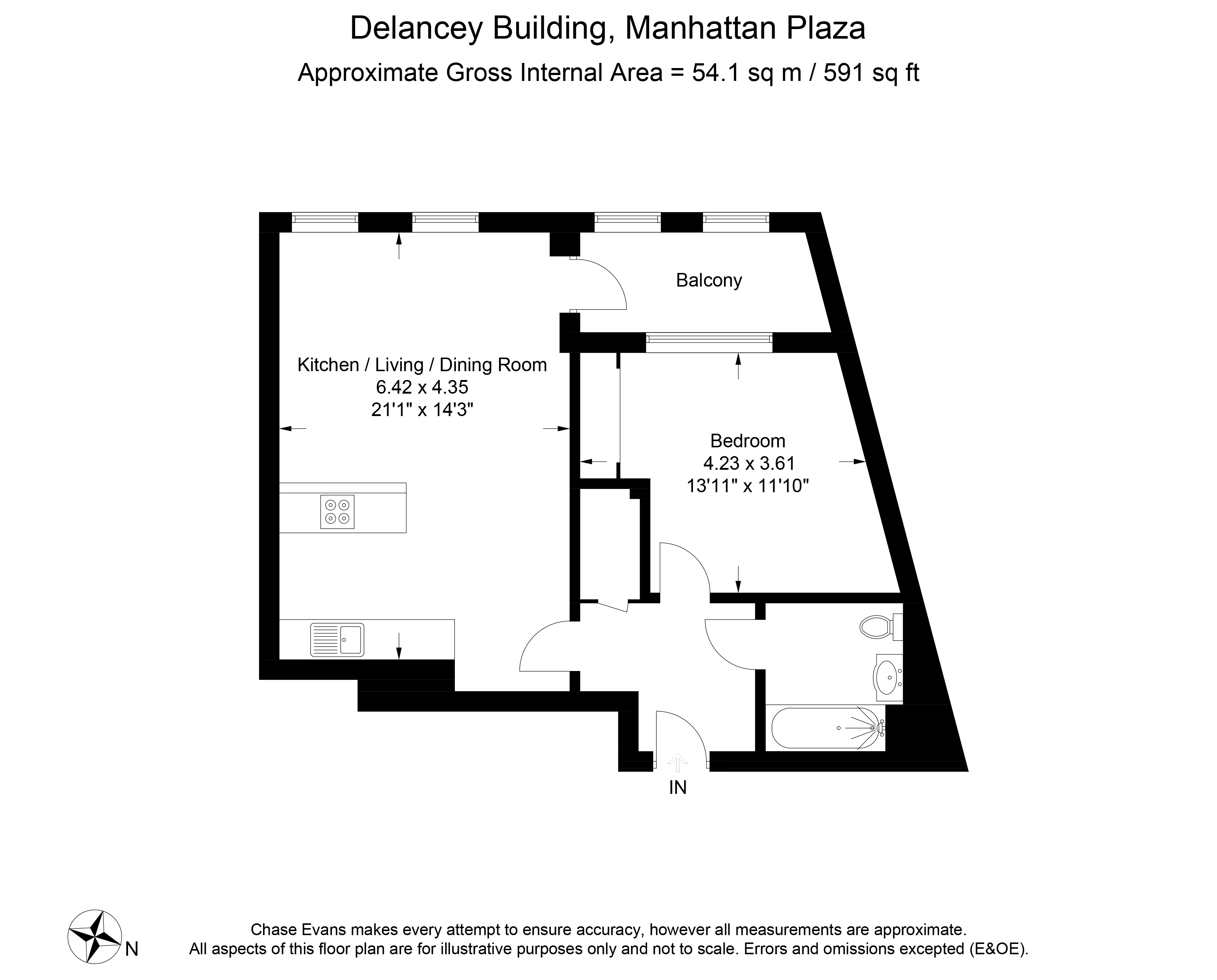 1 Bedrooms Flat to rent in Delancey Apartments, Manhattan Plaza, Canary Wharf E14