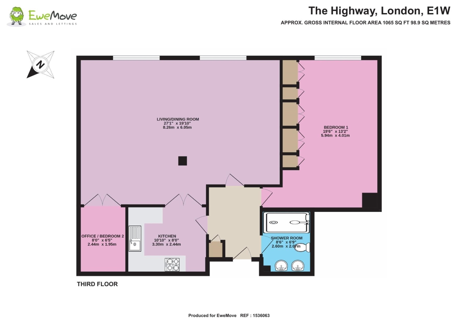 Breezers Court, 20 The Highway, London floorplan