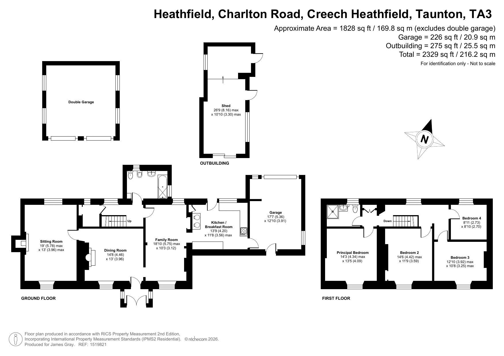 Heathfield, Charlton Road, Taunton floorplan