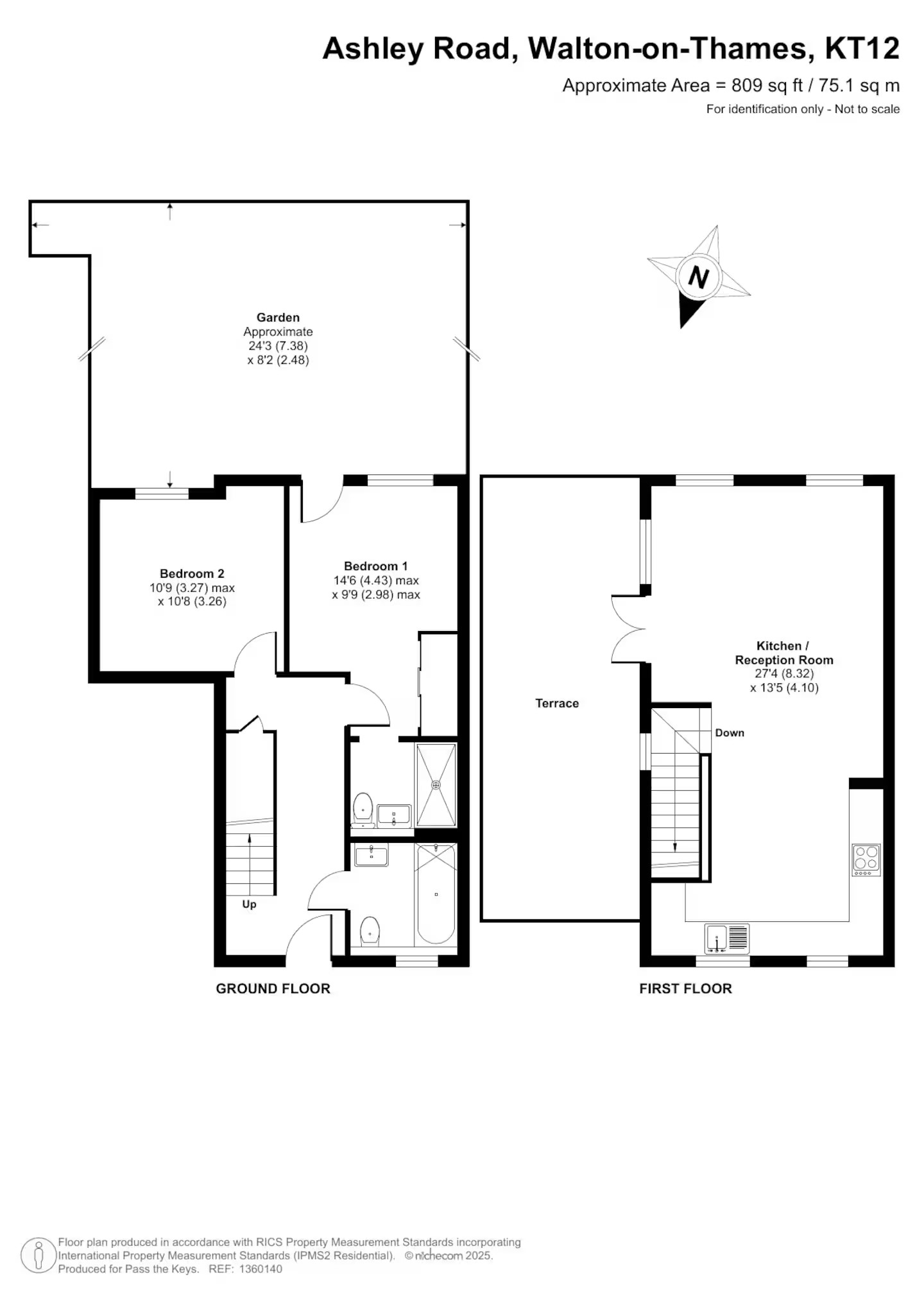 129, Ashley Road, Walton-on-Thames floorplan