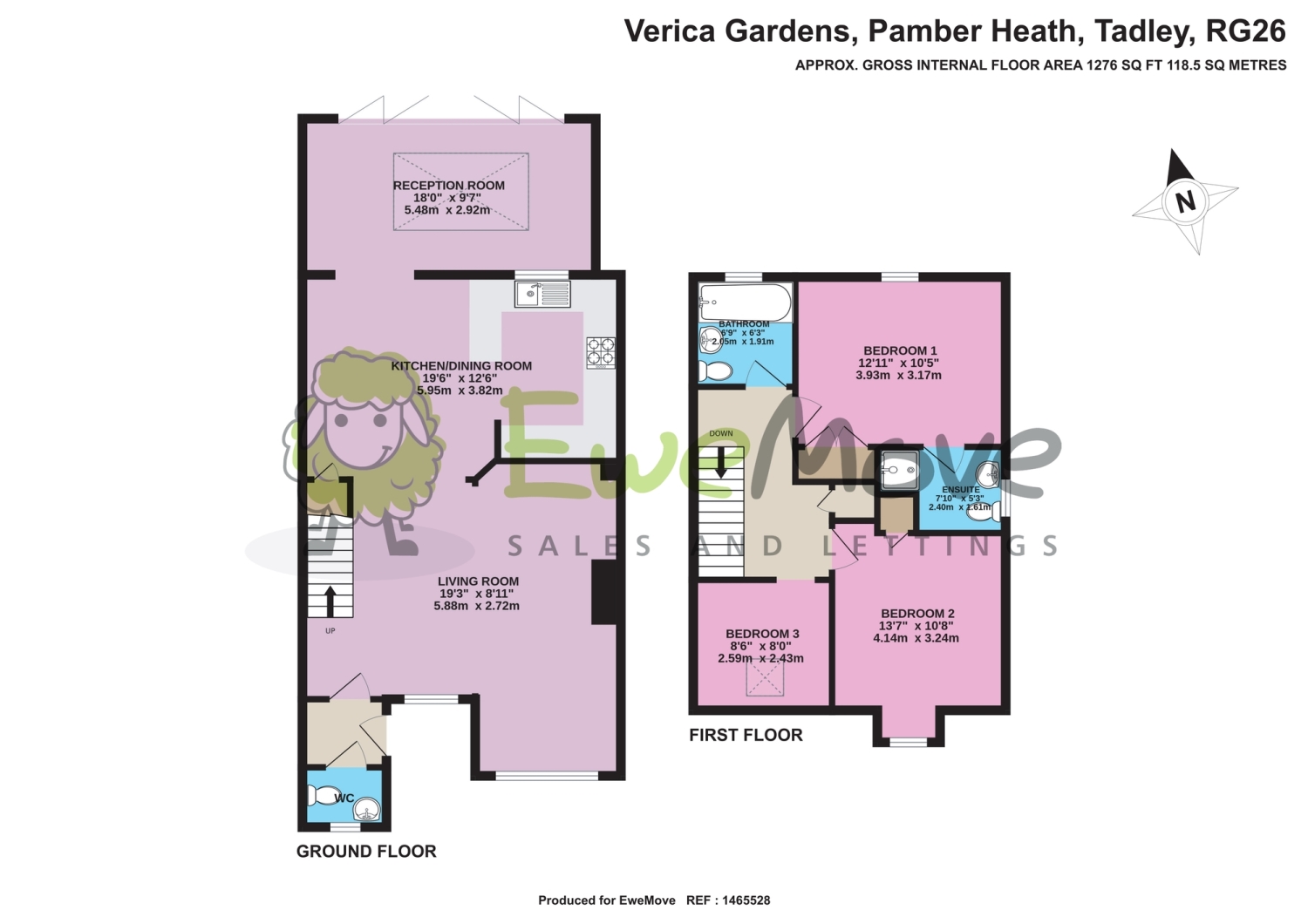 14, Verica Gardens, Tadley floorplan