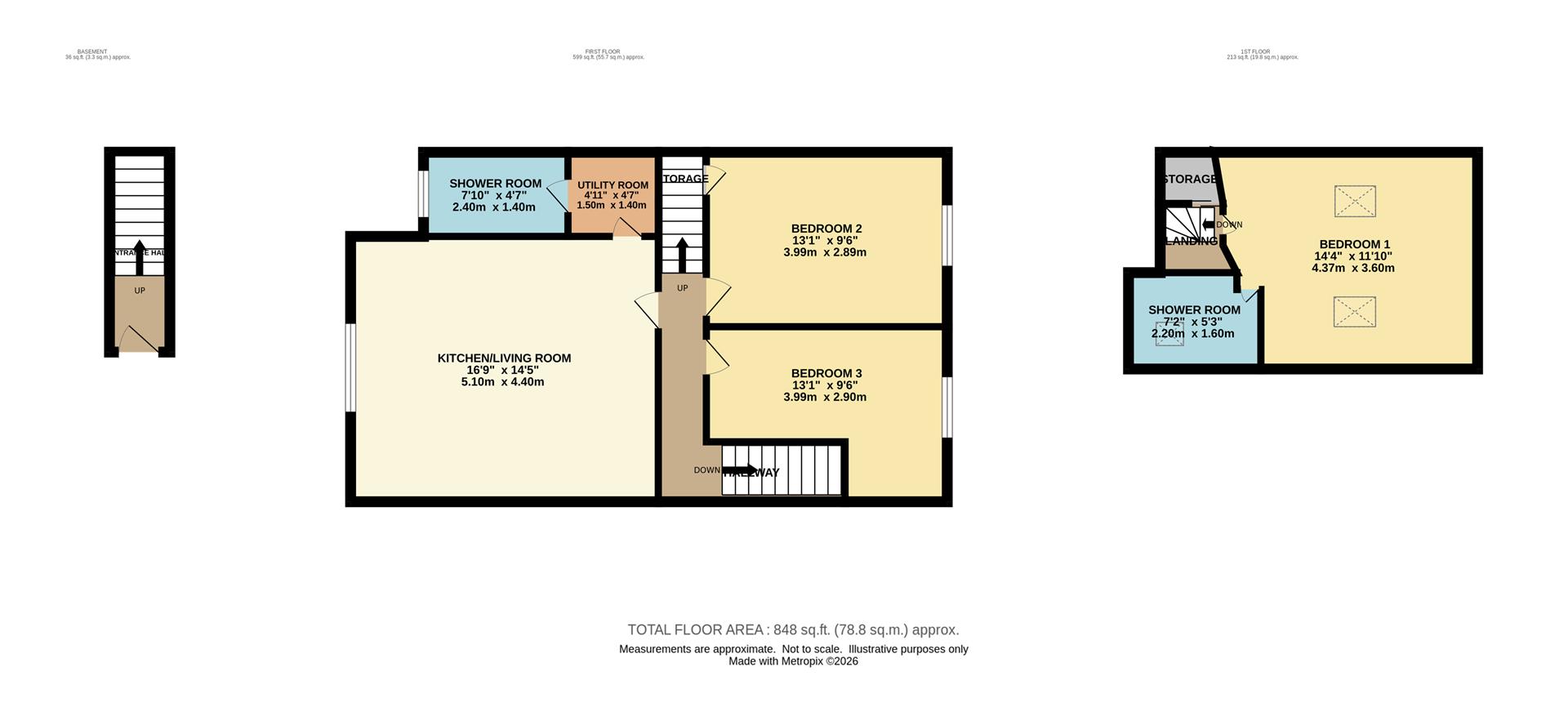 Apartment 1, Ashton House, 7 Ashton Lane, Sale floorplan