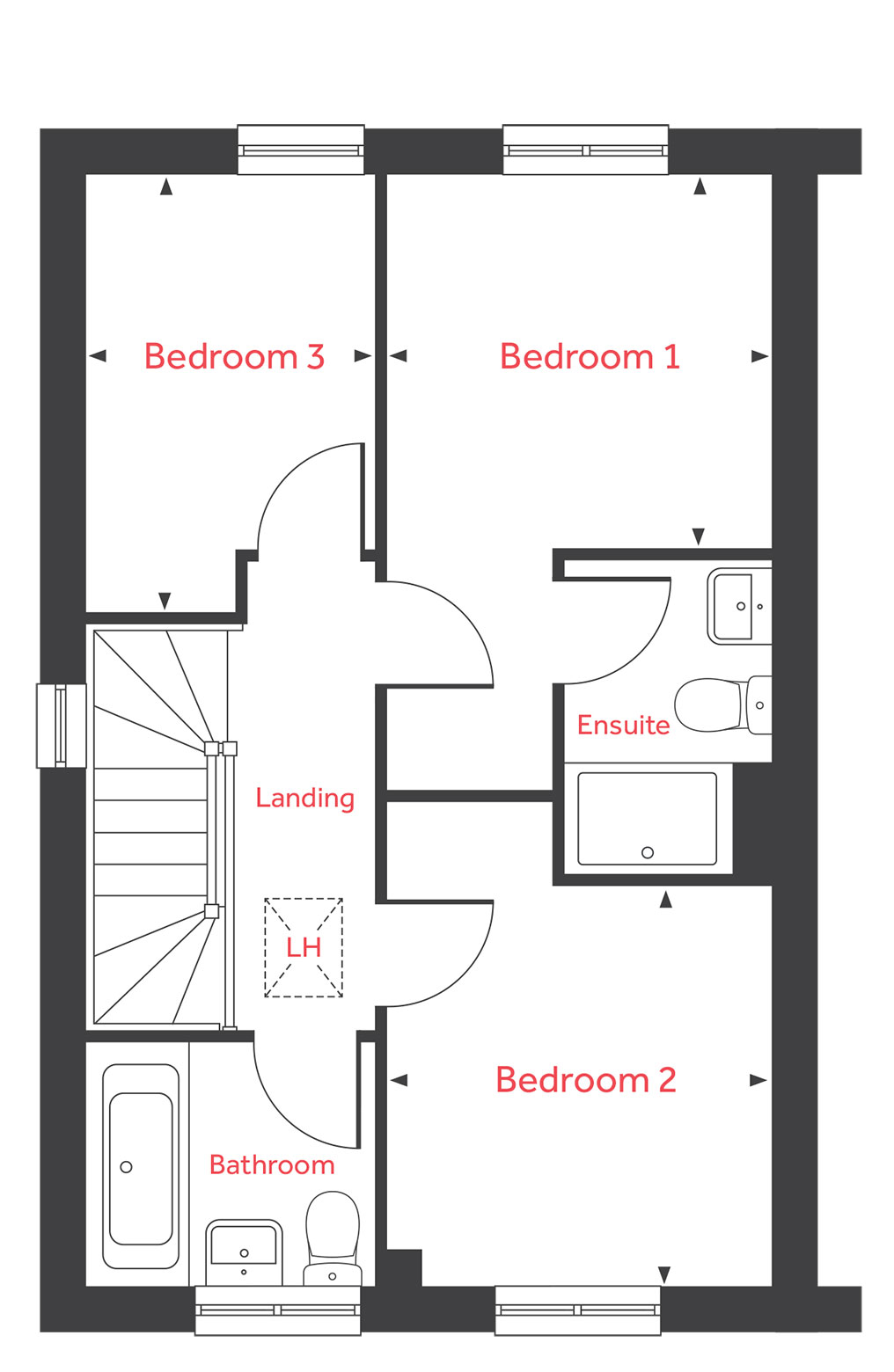 "The Eveleigh" at Cobblers Lane, Pontefract WF8, 3 bedroom semi