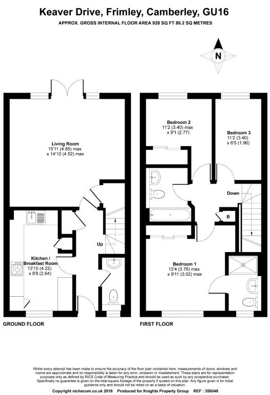 3 Bedrooms Terraced house for sale in Frimley, Camberley GU16