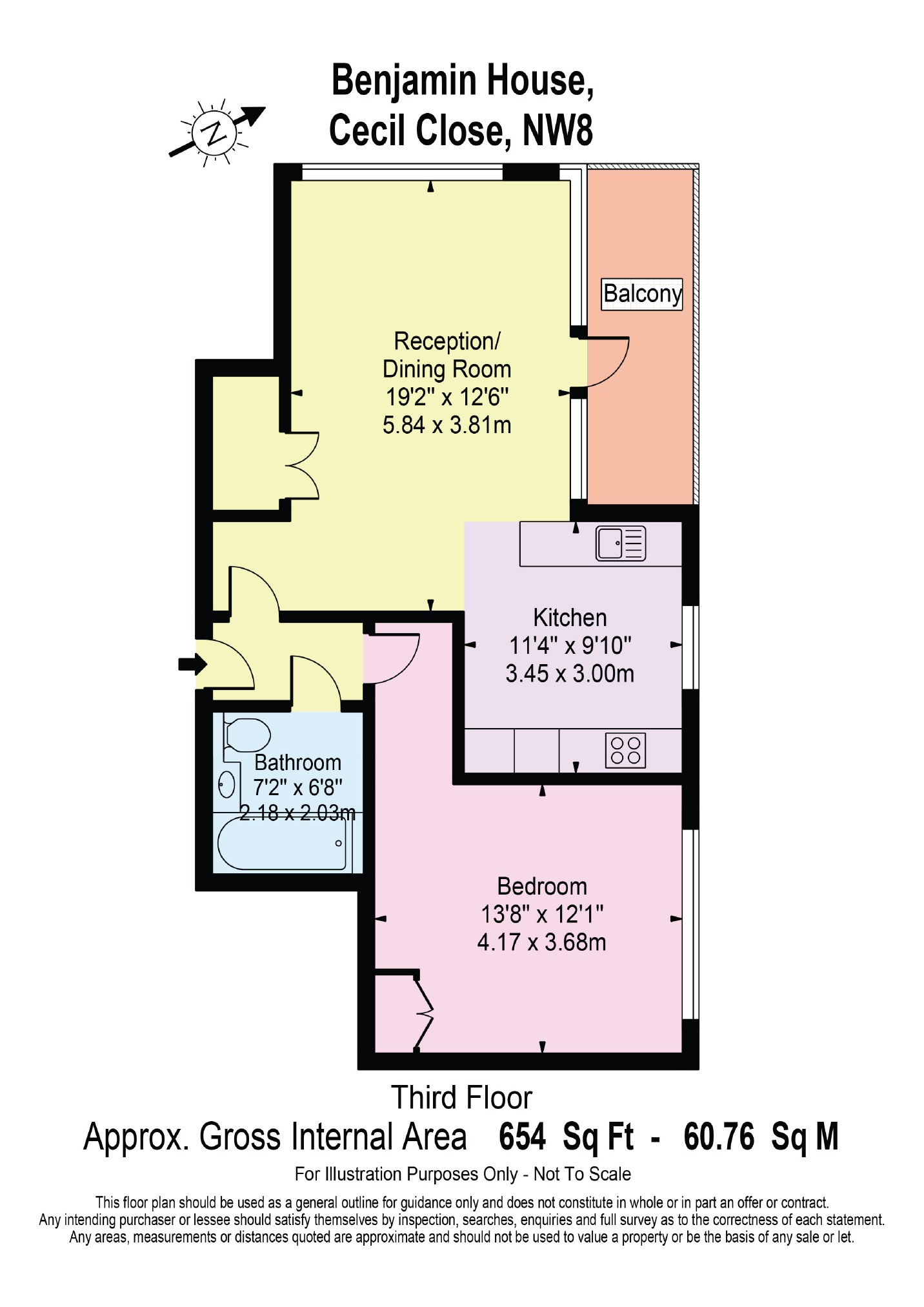 1 Bedrooms Flat to rent in Benjamin House, London NW8