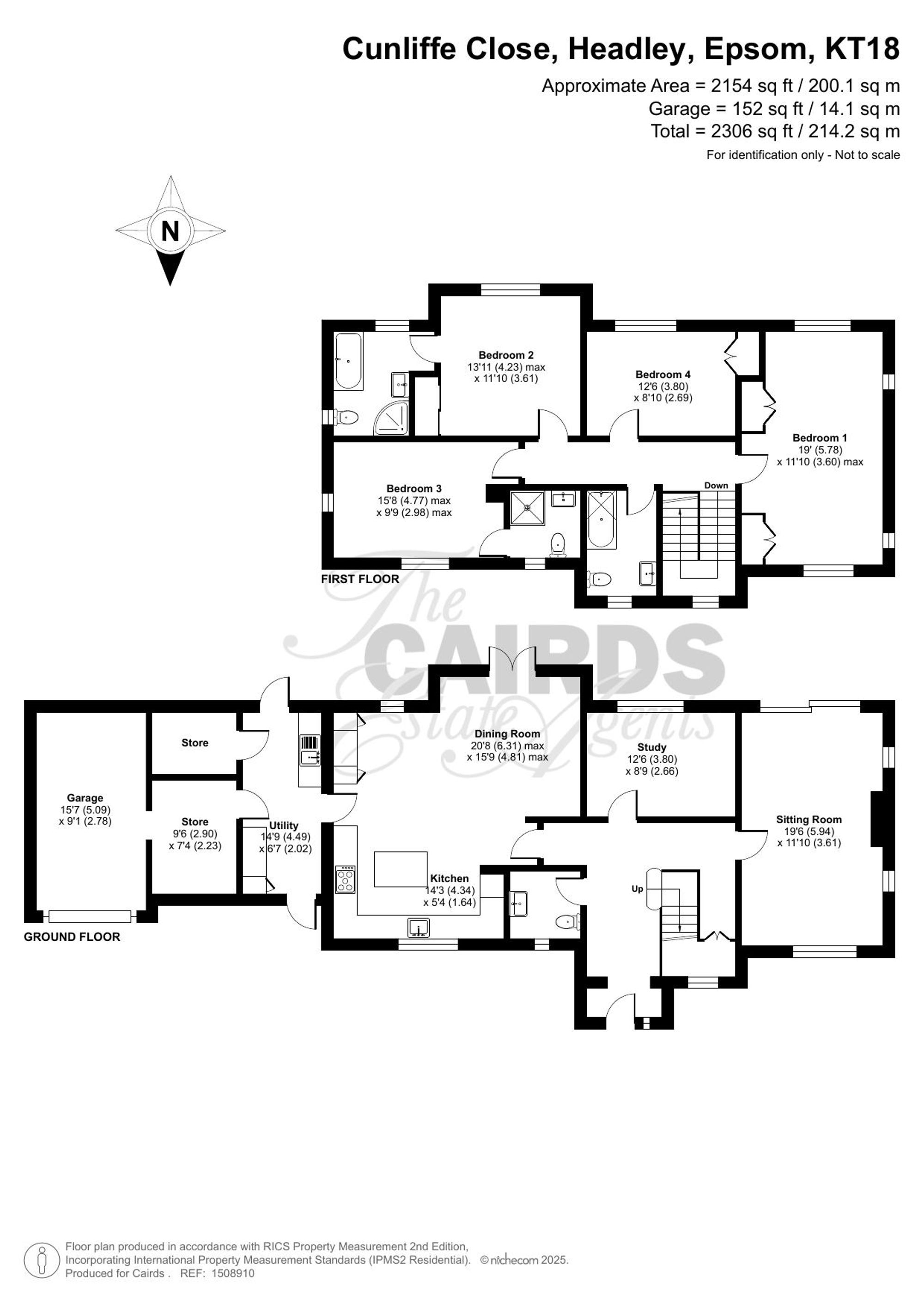 6 Cunliffe Close, Epsom floorplan