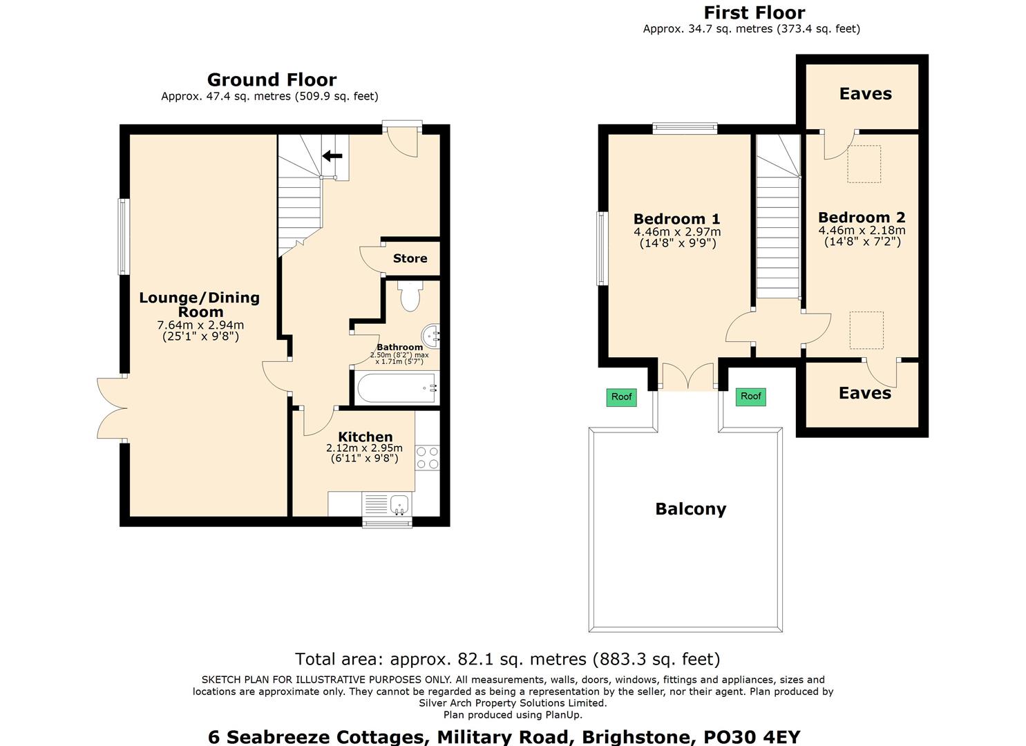 6 Seabreeze Cottages, Military Road, Newport floorplan